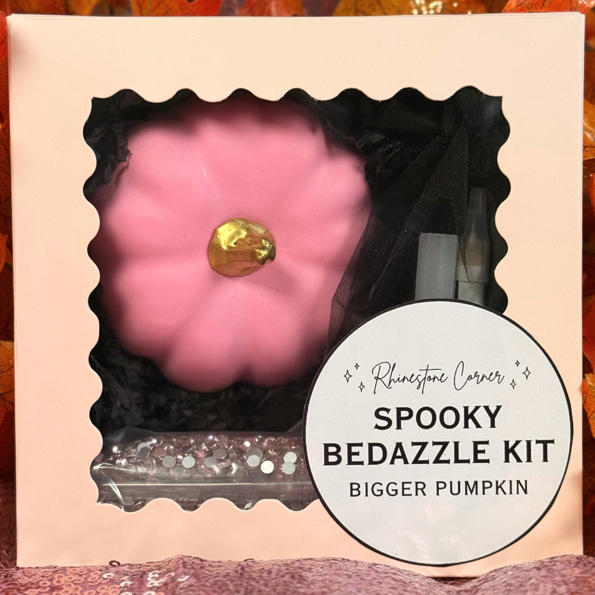 Pink Pumpkin Spooky Bedazzle Kit