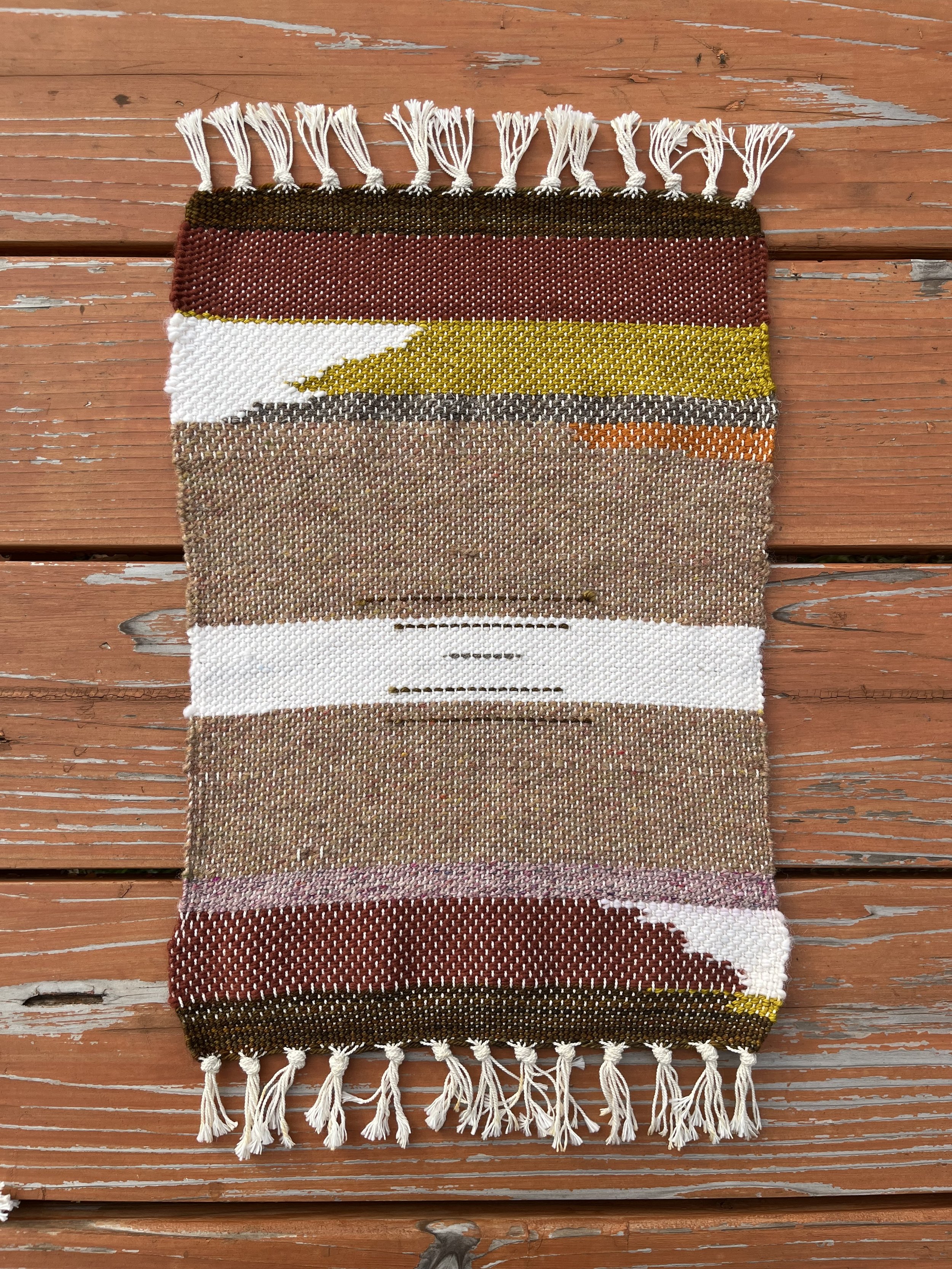 Hand~Woven Altar Cloth: "As the Heart Unfurls"