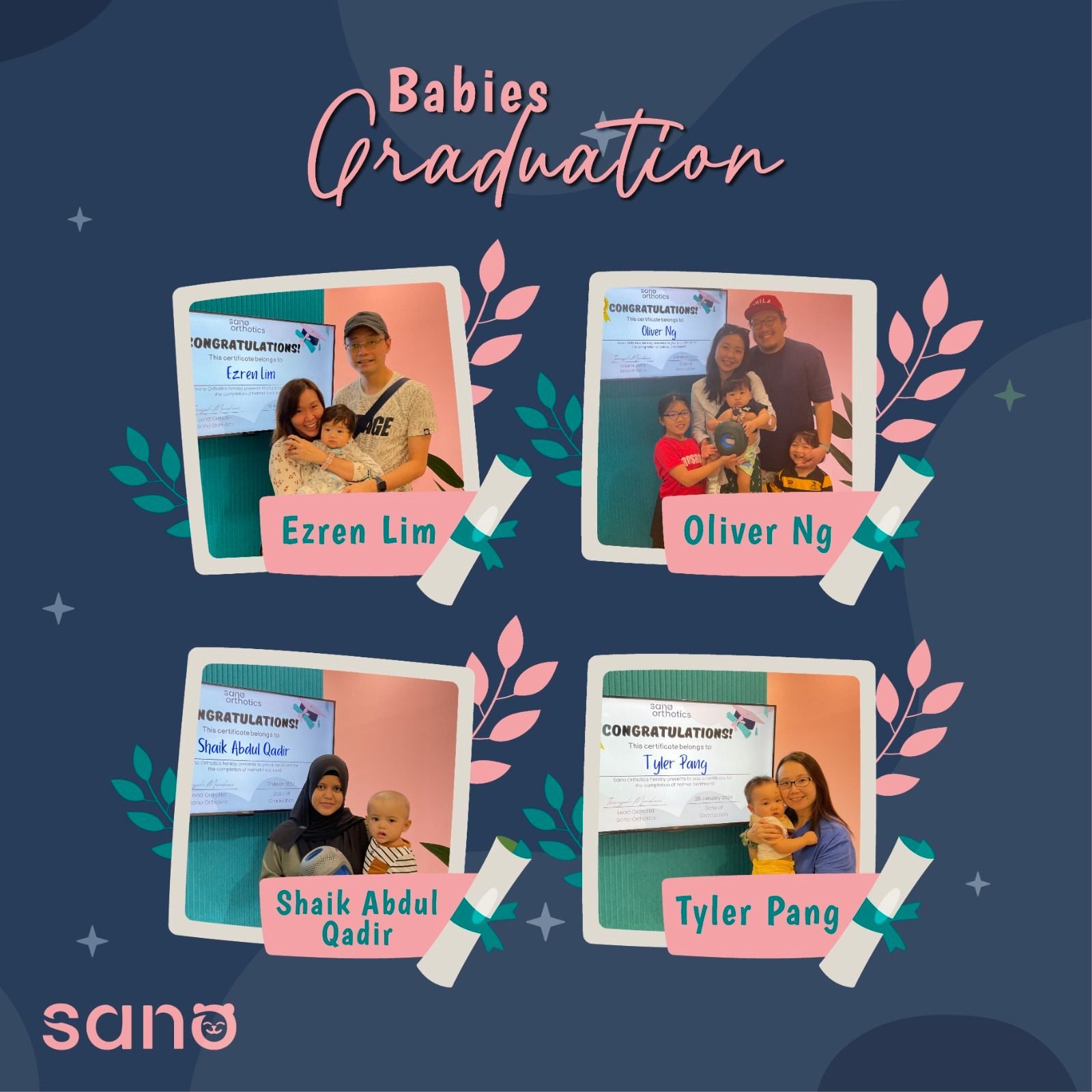 Mission accomplished! No more helmets for our little graduates! 🎓🎉

Thank you for putting your trust in us! We look forward to seeing more smiles in the future! 😊

#sanoorthotics #sanoortho #babygraduation #happy #congrats