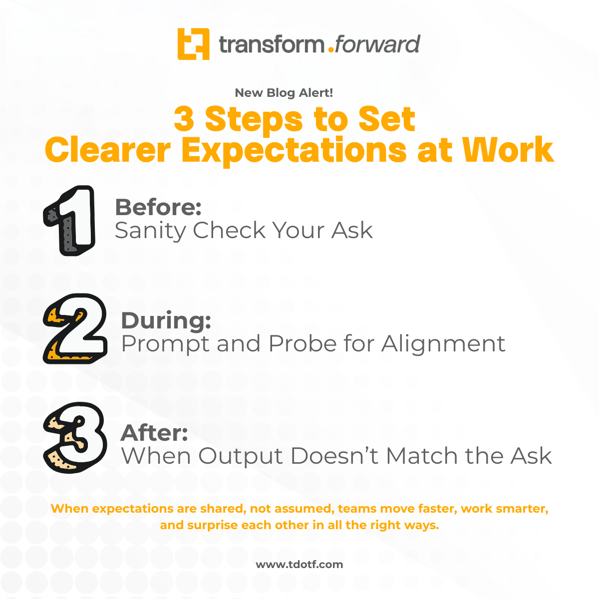 3 Steps to Set Clearer Expectations at Work