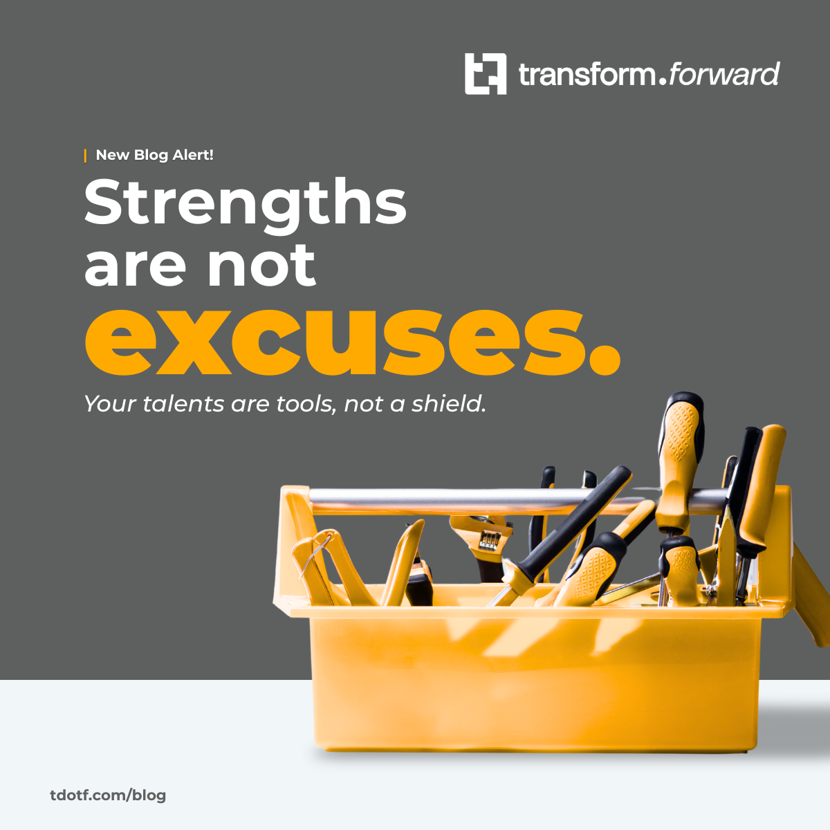 Strengths are Not Excuses. Your Talents Are Tools, Not a Shield.