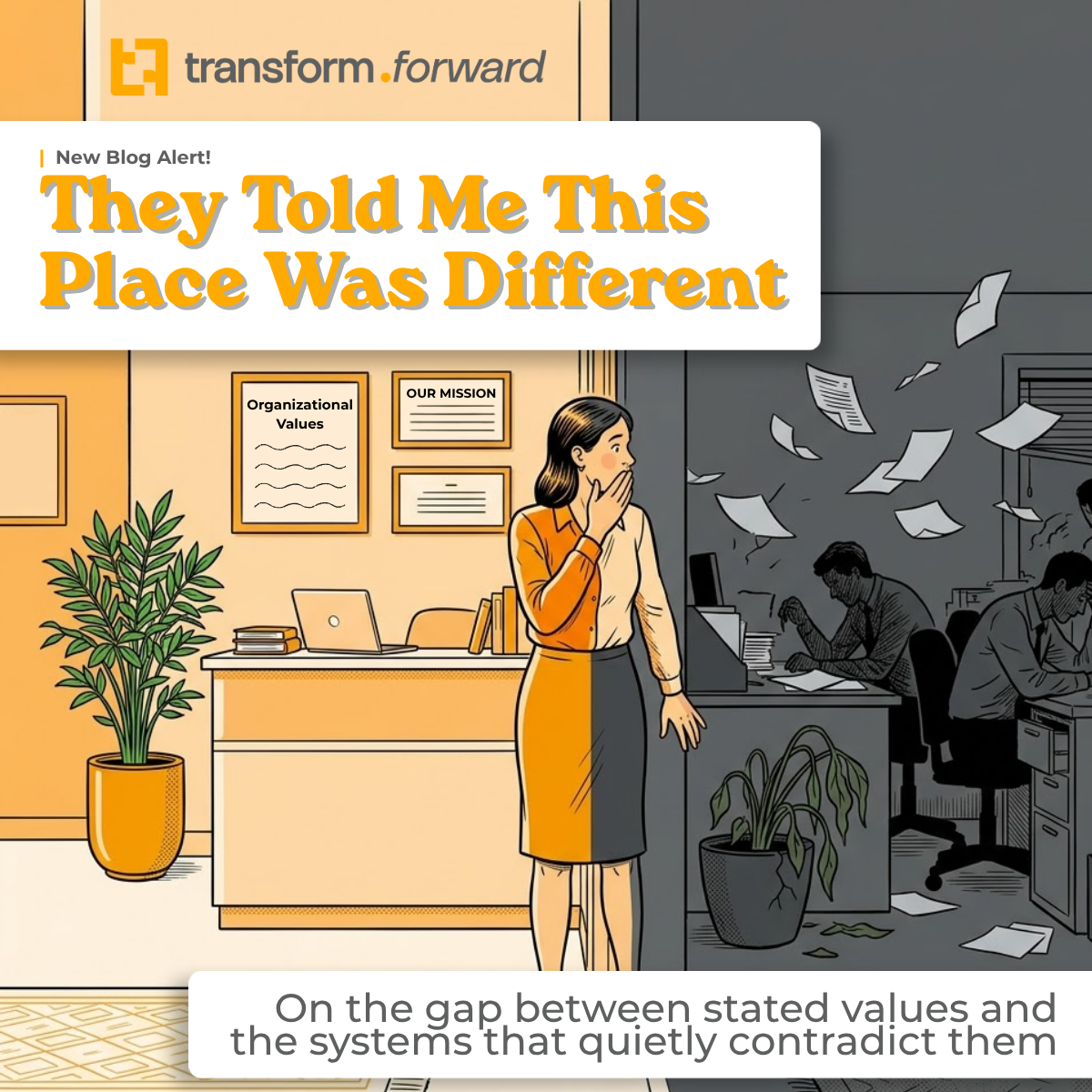 They Told Me This Place Was Different. On the gap between stated values and the systems that quietly contradict them