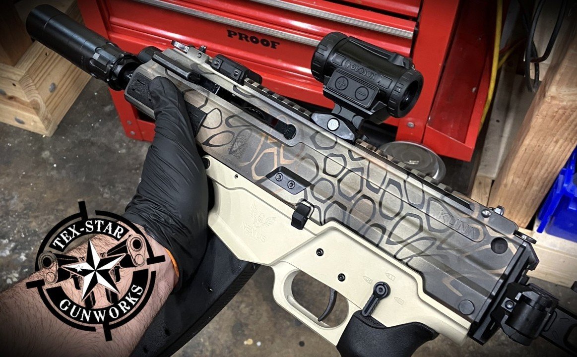 Tex-Star Gunworks in Plano Texas (TX). Gunsmith, cerakote, laser, porting, and firearm services.