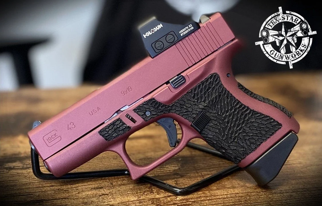 Tex-Star Gunworks in Plano Texas. Gunsmith, Cerakote, and Firearm Services. Glock 43.