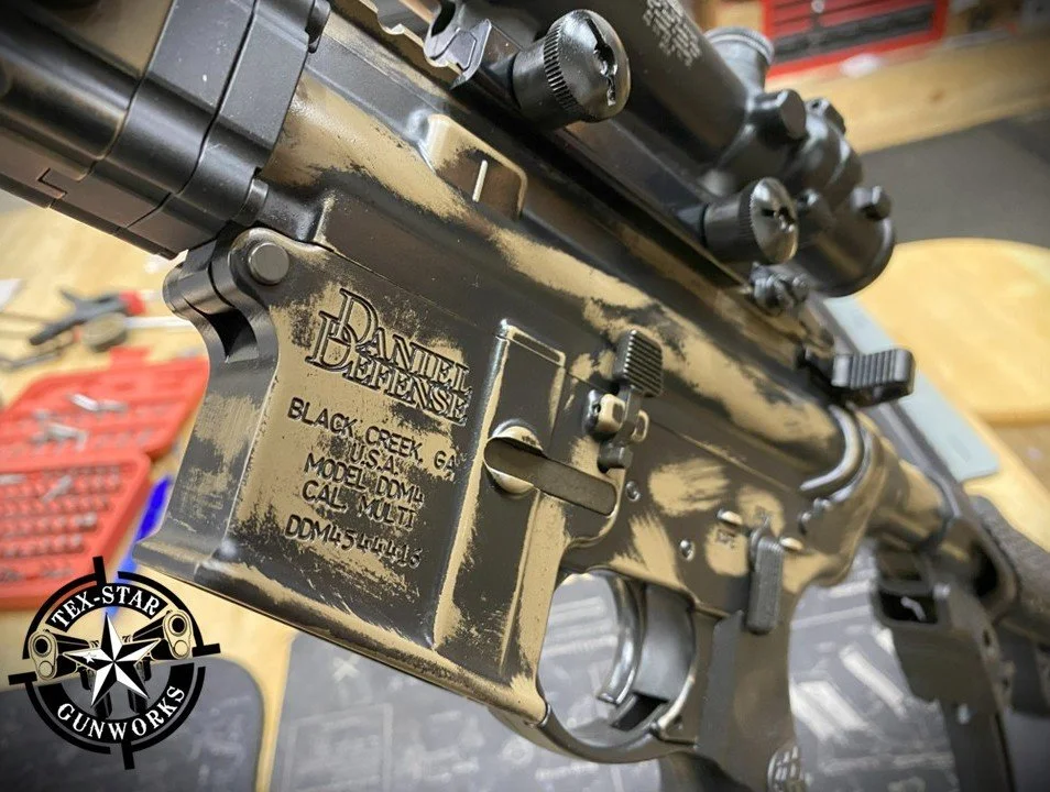 Tex-Star Gunworks in Plano Texas. Gunsmith, Cerakote,  and Firearm Services. Daniel Defense DDM4V5 rifle / Carbine.