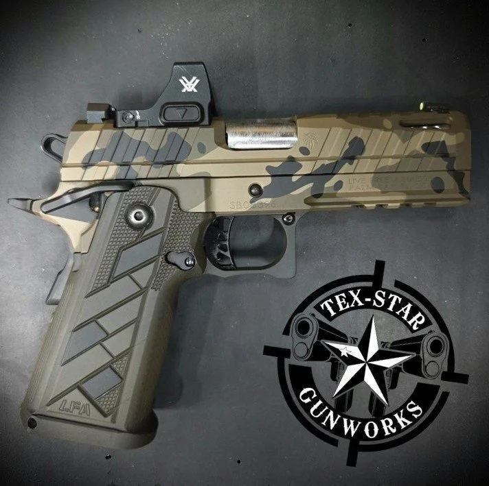 Tex-Star Gunworks in Plano TX (Texas). Gunsmith, Firearm, Cerakote, and Laser Services.