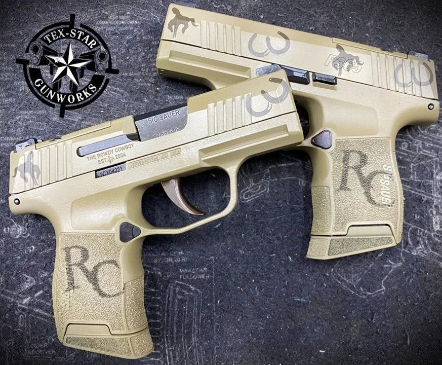 Tex-Star Gunworks in Plano Texas. Gunsmith, Cerakote, and Firearm Services. Rowdy Cowboy.