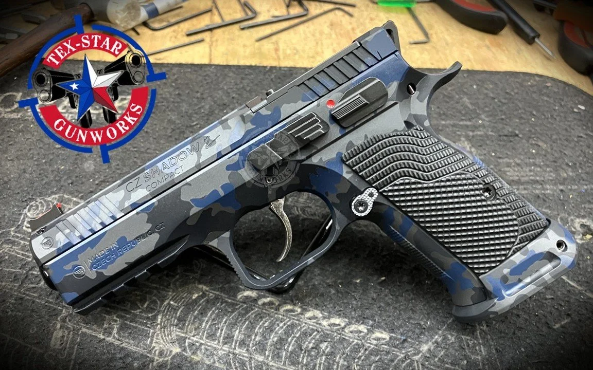 Tex-Star Gunworks in Plano Texas (TX). Gunsmith, firearm, cerakote, and laser engraving & porting services.
