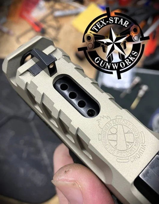 Tex-Star Gunworks in Plano Texas (TX). Gunsmith, firearm, cerakote, and laser engraving & porting services.