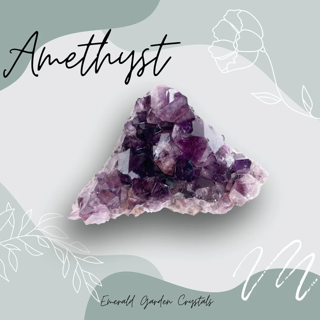💜 Amethyst 💜 
.
.
.
.
.
#crystalfacts #emeraldgardencrystals #smallbusiness #crystalshop #crystalhealing