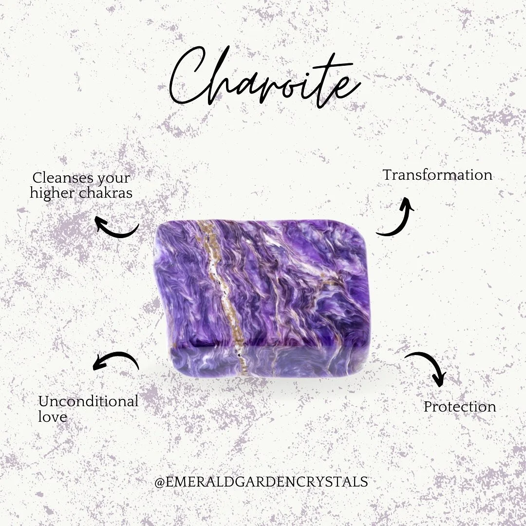 Charoite is a rare mineral, found only in one place in the world in the Sakha Republic area of Siberia, Russia. Charoite is a naturally vibrant purple color with swirls of shimmering lavender. It commonly has inclusions of black Aegirine and occurs w
