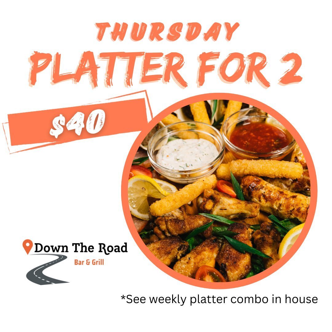 Thursday Platter Special 🤩
Bring your friends Down the Road to share a delicious platter of yumminess!
Don't miss out! 🍔🍟🍕

*See in-house or ask our friendly staff for this week's platter combo.

#pertheats #perthpub #bassendean #platter #sharepl