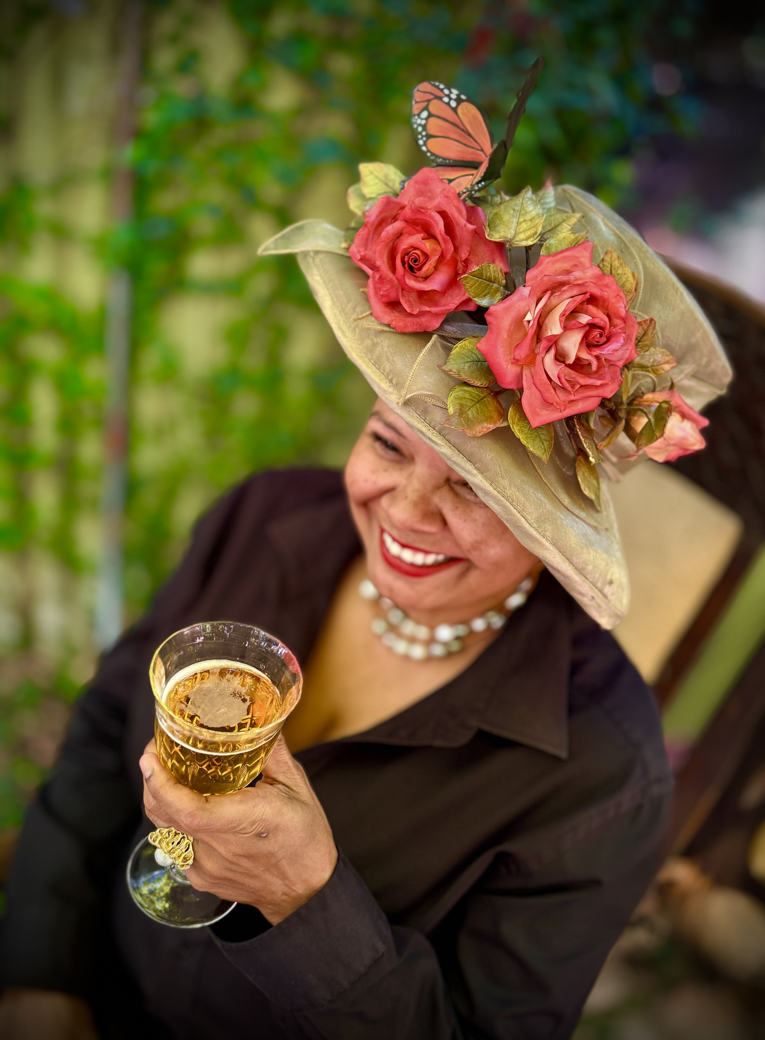 'DUSKY ROSES' Race day hat