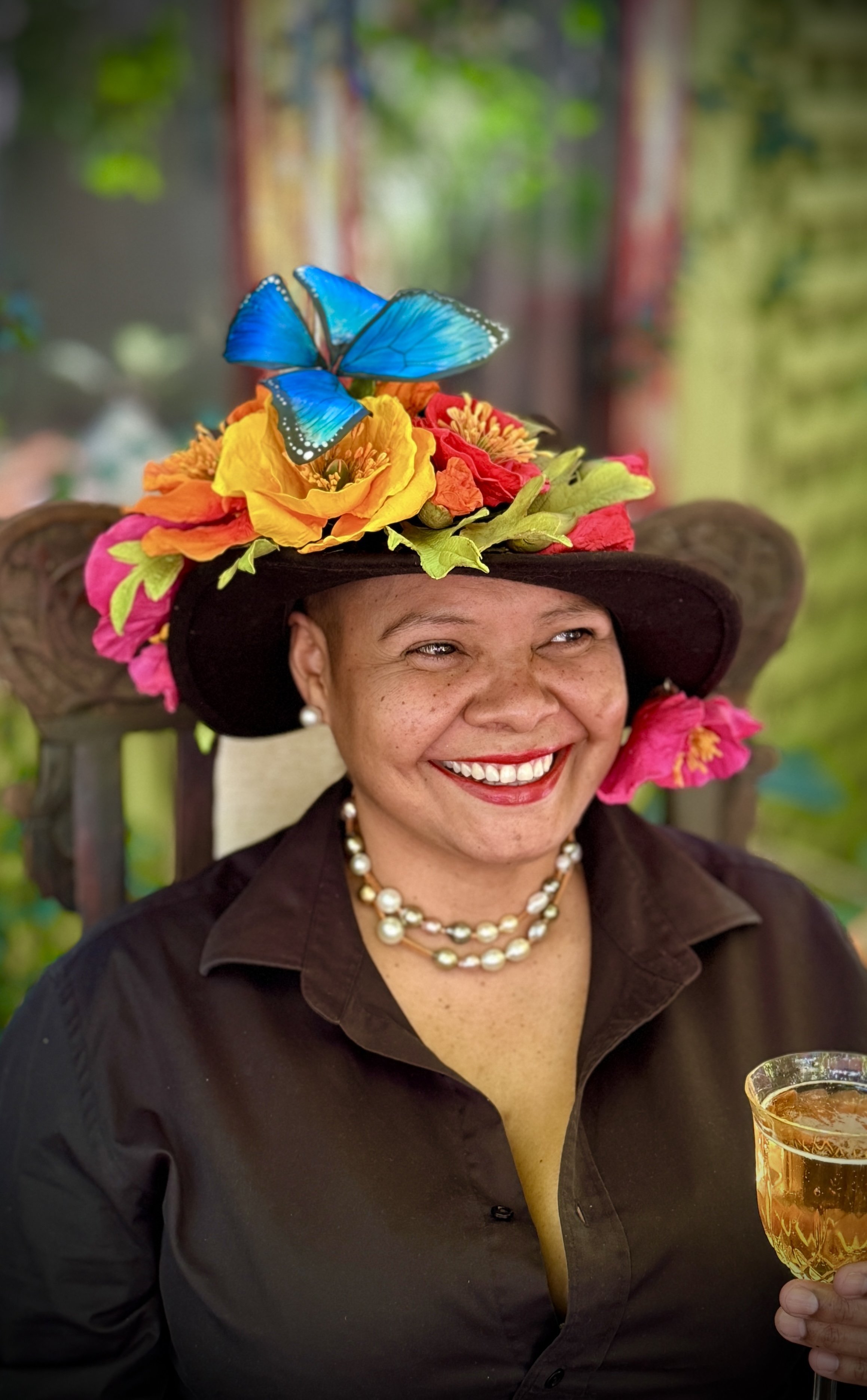 'POPPY FIELDS' Race day hat