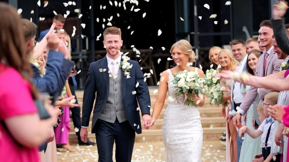 Sam and Beth, Grangefields wedding couple