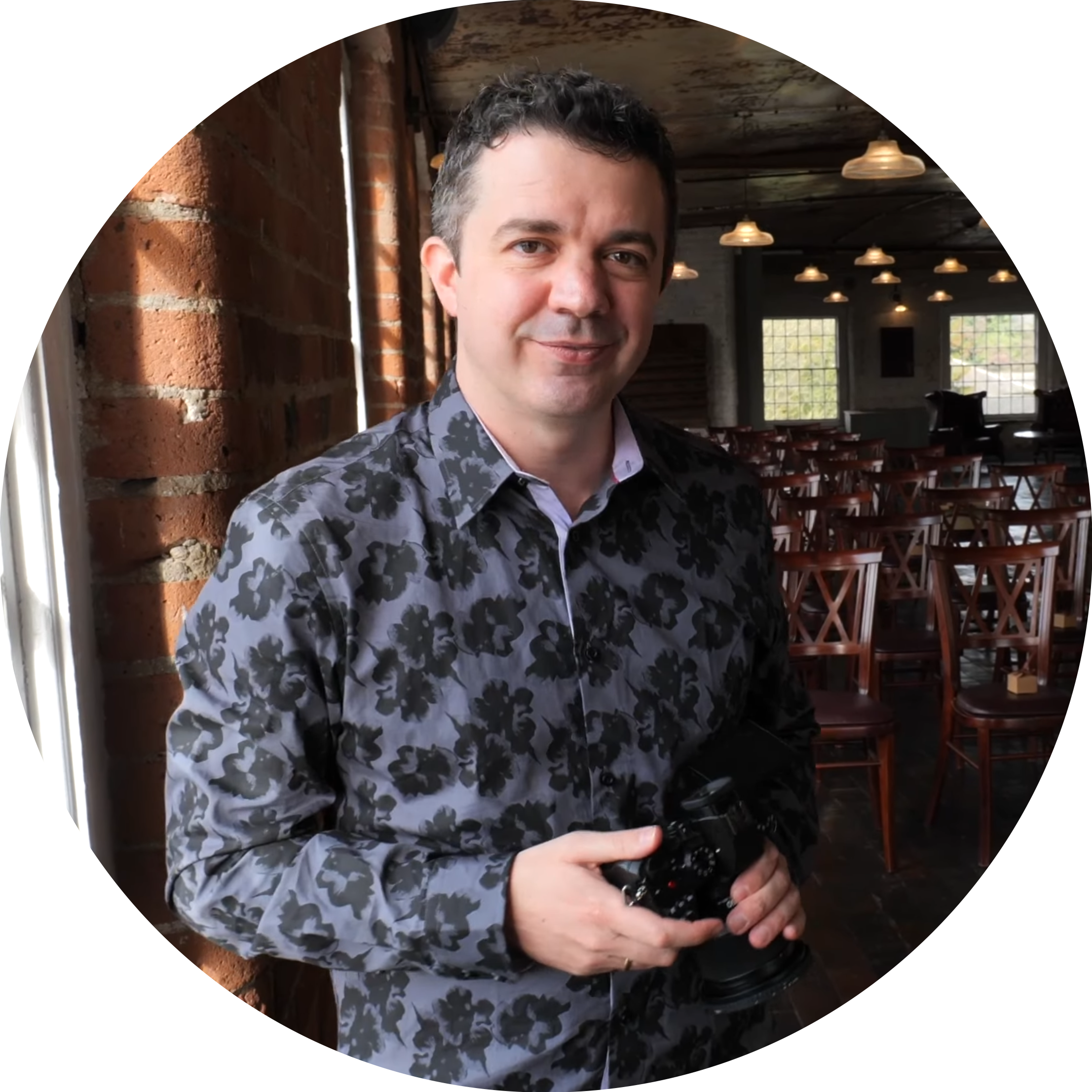 Derby wedding videographer, Ben Pendlebury, filming at the West Mill wedding venue