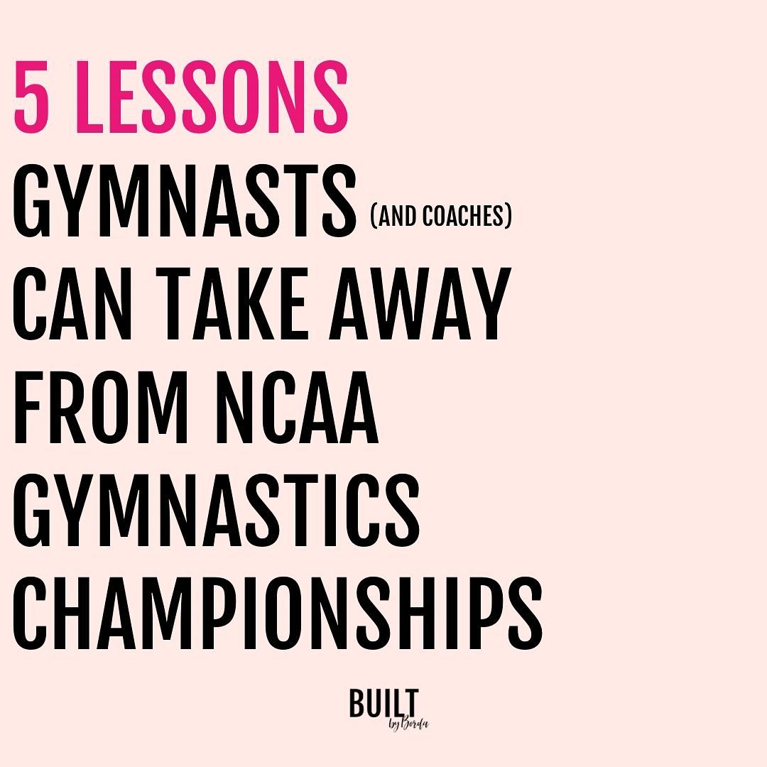 Congrats to all the amazing gymnasts that finished their NCAA season recently!!

Fun season to watch &amp; here are some things I think we can all take away from watching the best this weekend 🩷

Would you add any to the list? 

Which reminder do yo