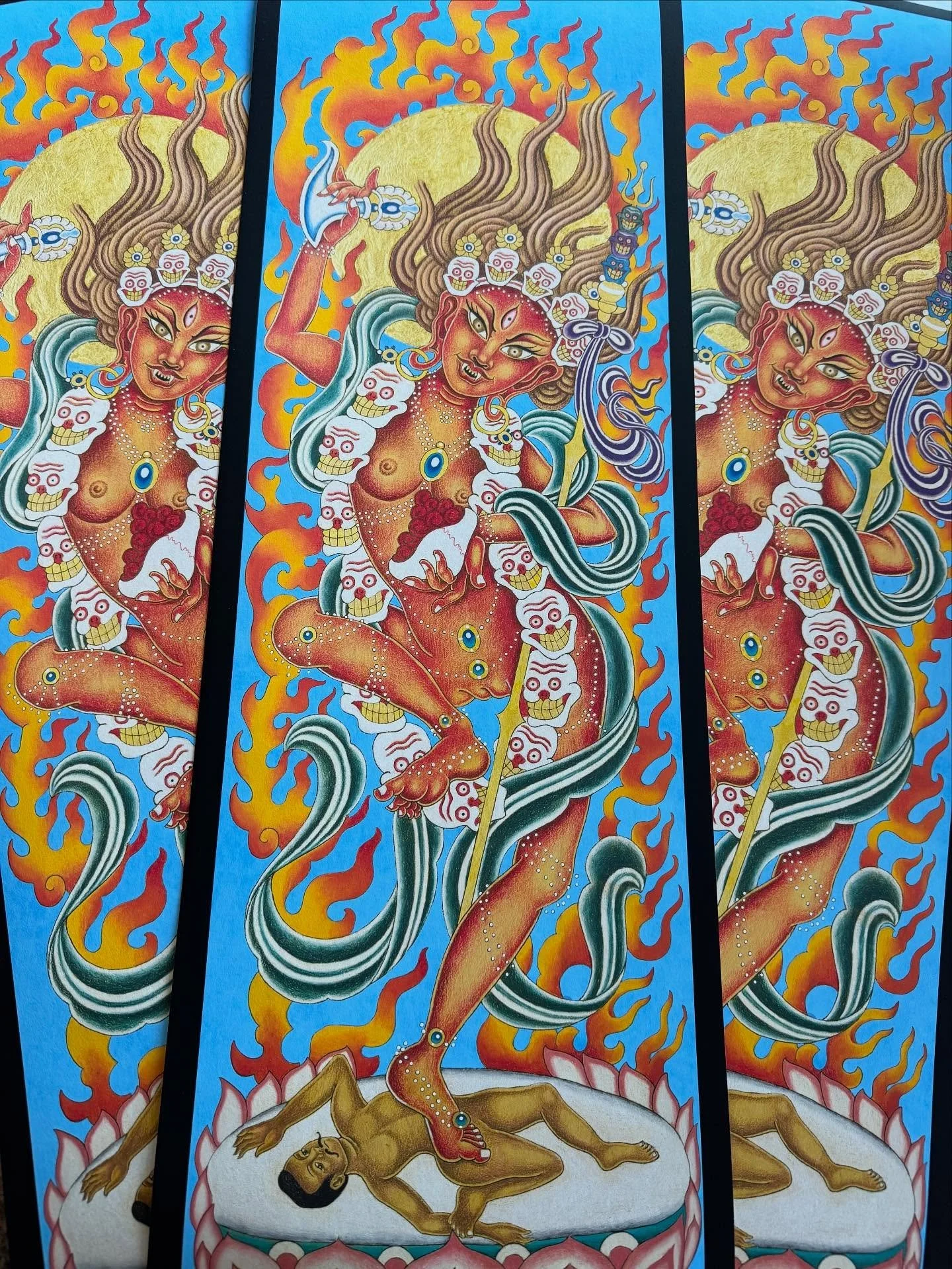 Vajravarahi print drop, super limited run. DM to purchase, $150, plus p&amp;p, or print up at the shop. 32x11 ❤️&zwj;🔥
Board wasn&rsquo;t for sale, but these prints are just as good!
Thank you @chromedigital for doing such a great job. 

#vajravarah