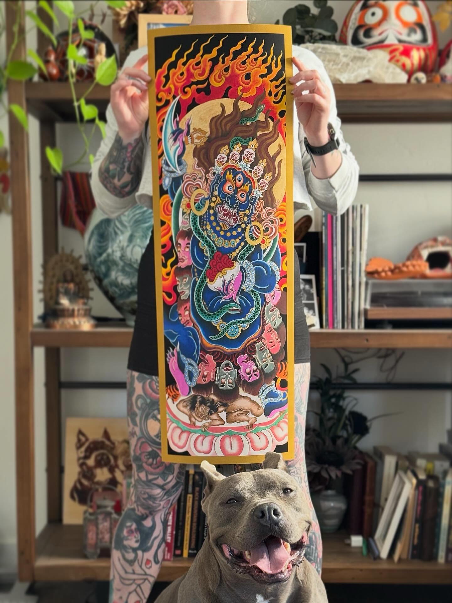 Mahakala print drop, limited run. DM to purchase, $150, plus p&amp;p, or pick up at the shop. 32x11 ❤️&zwj;🔥 

#sandiegotattooartist #sandiegotattoo #sandiegoartist #mahakala