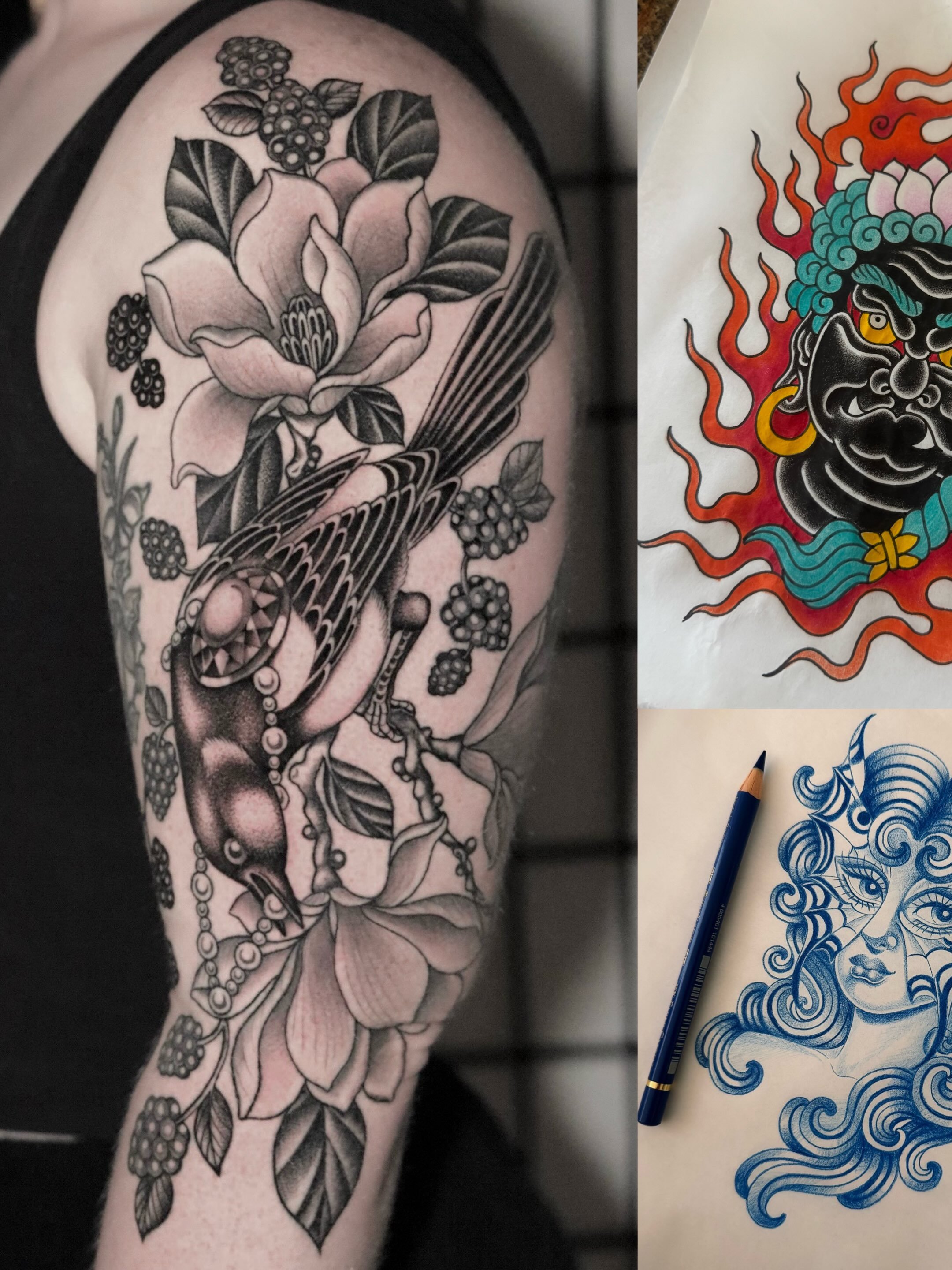 Grateful that I get to do what I love every day 🙏
Some tattoos and sketches from the last couple of weeks ✨

#sandiegotattooartist #sandiegotattoo #californiatattooartist #traditionaltattoo #blackandgreytattoo
