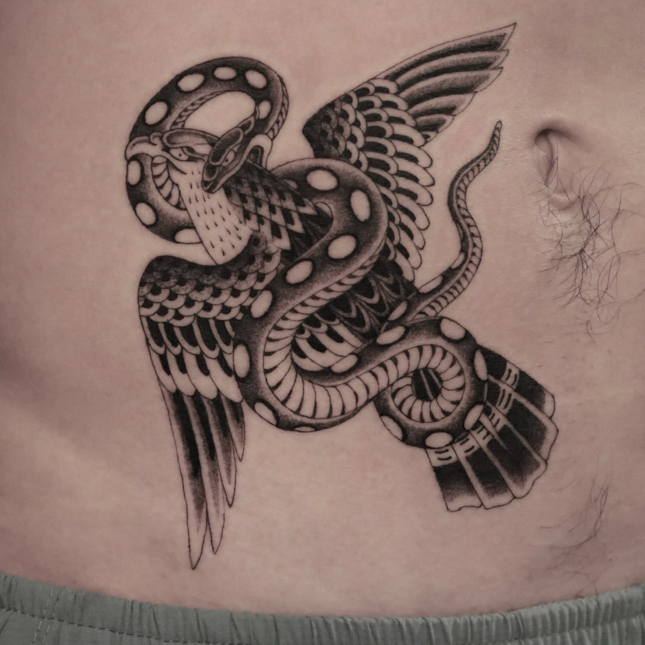 One from my book, thanks John! ✨🦅🐍

#georgeburchett #sandiegotattooartist #sandiegotattoo #finelinetattoo #traditionaltattoo