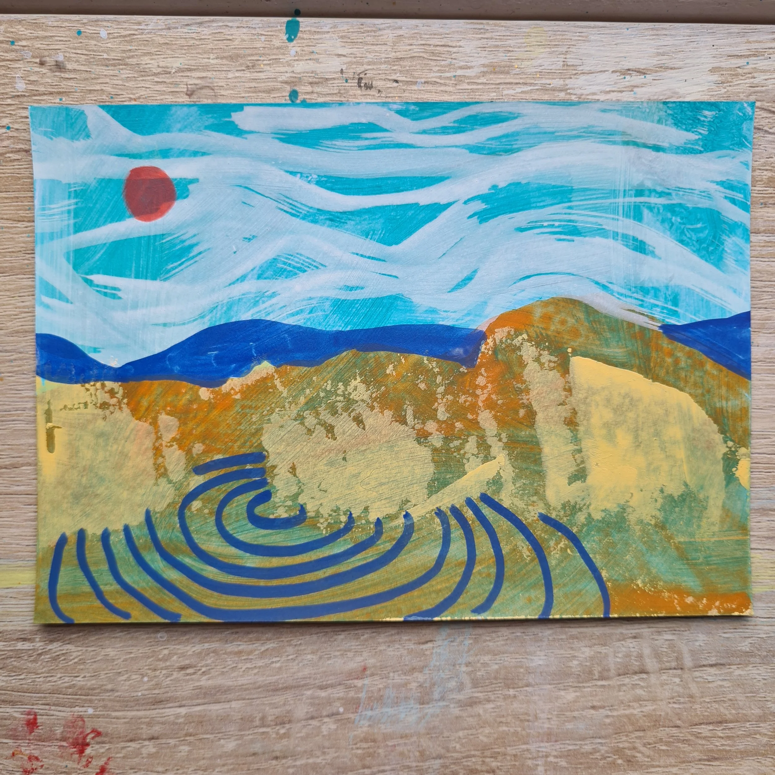 A6, Acrylic and Mixed Media