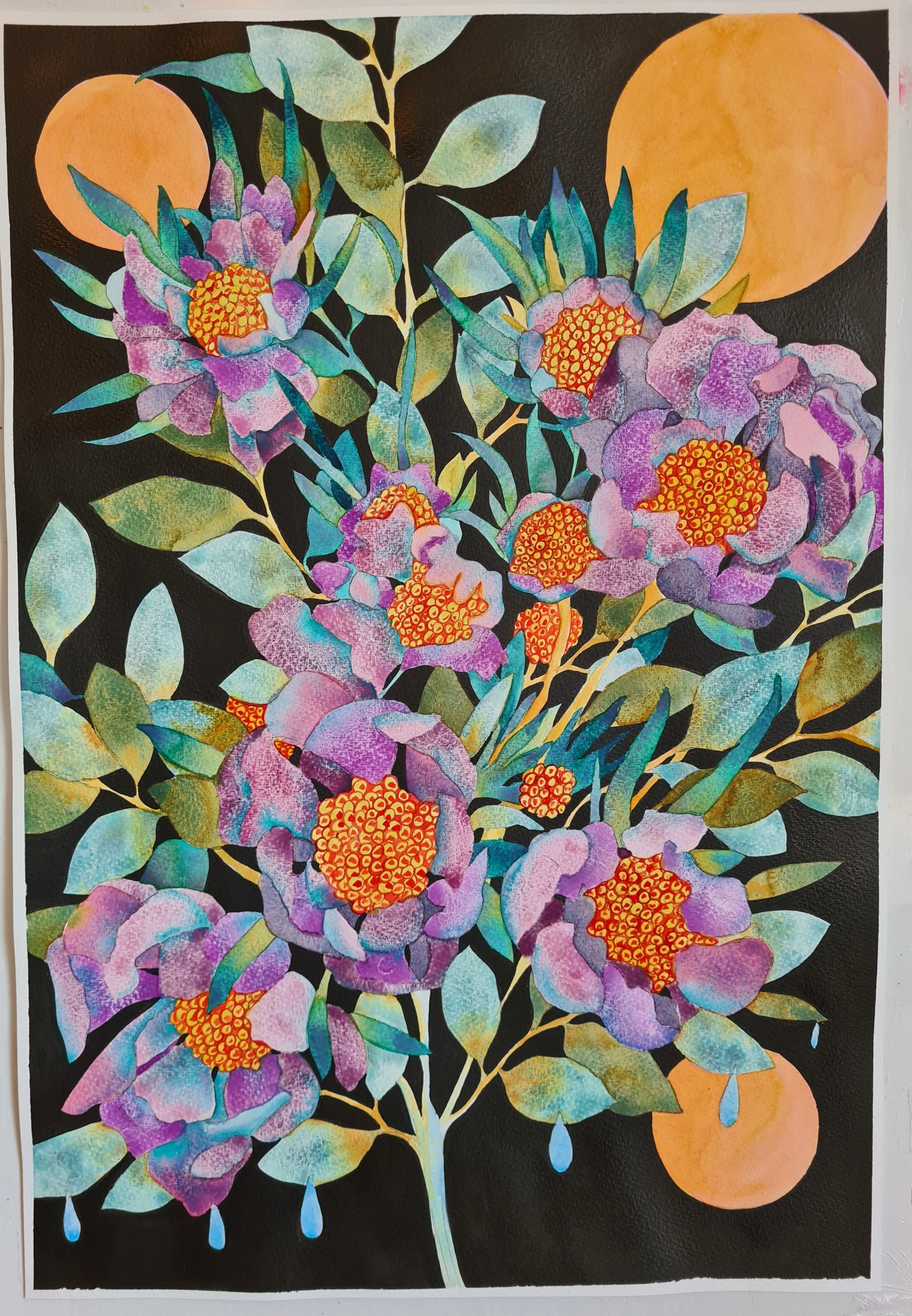 Watercolour Florals, A2