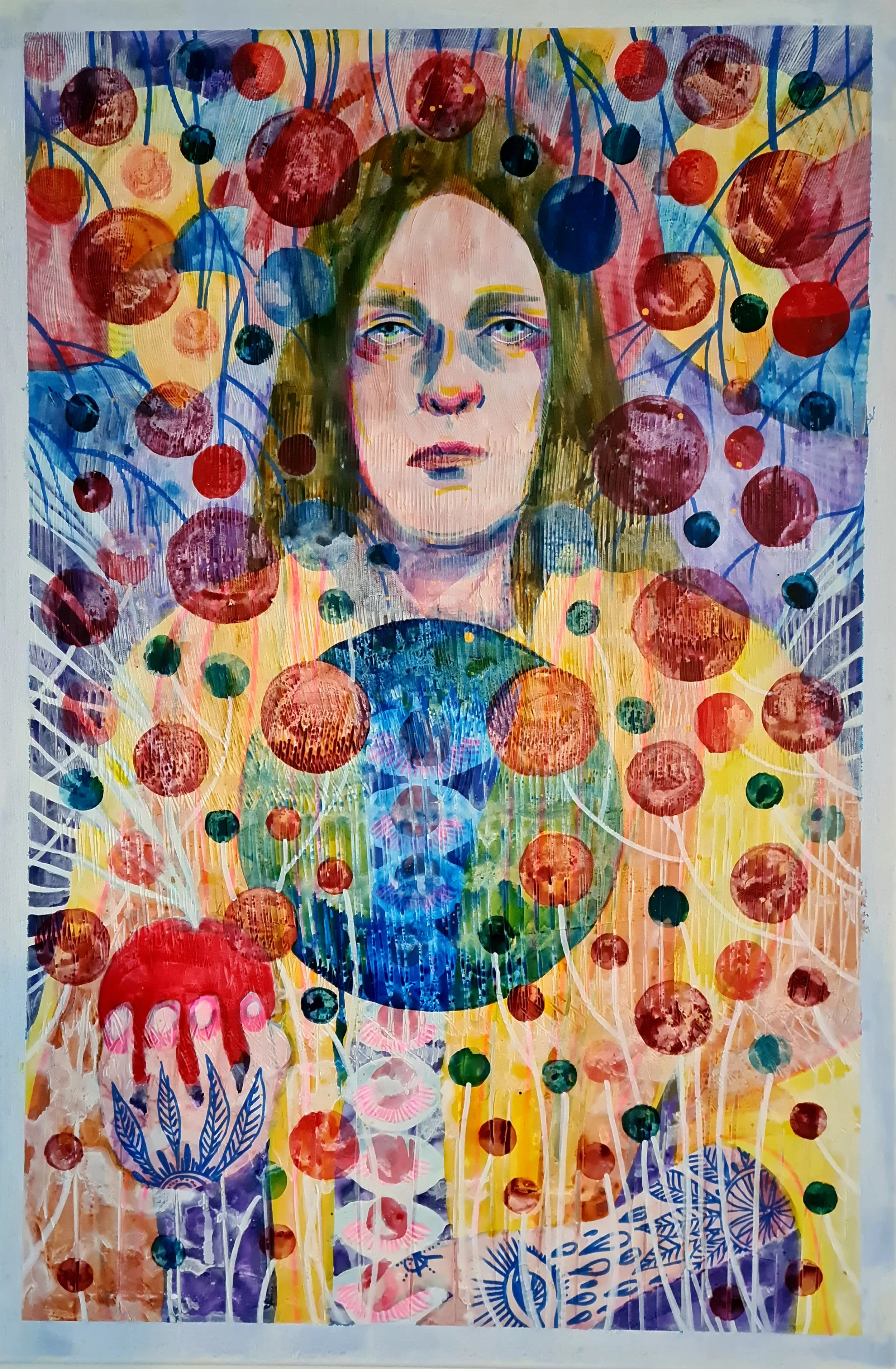 Threadbare 02. March 2024, Acrylic and Mixed Media on canvas, 60x90cm