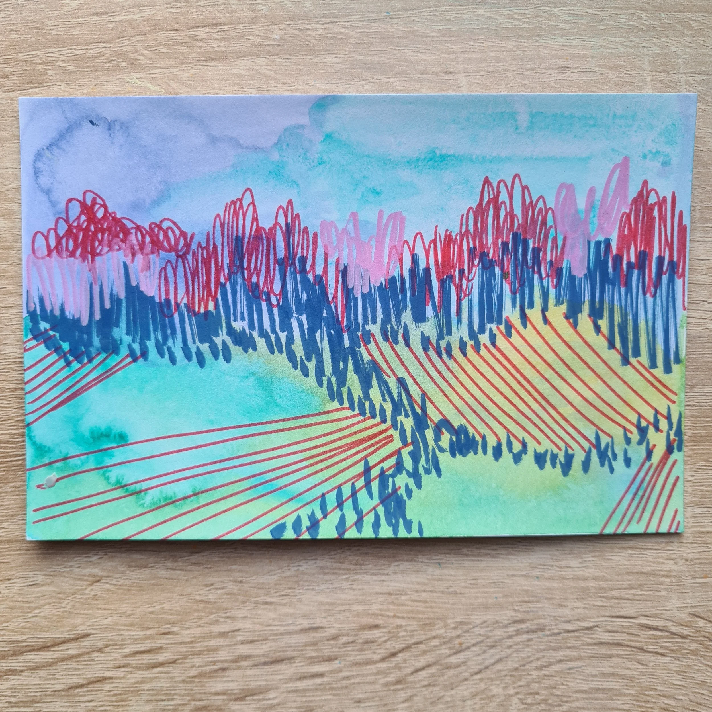 A6, Watercolour, Marker