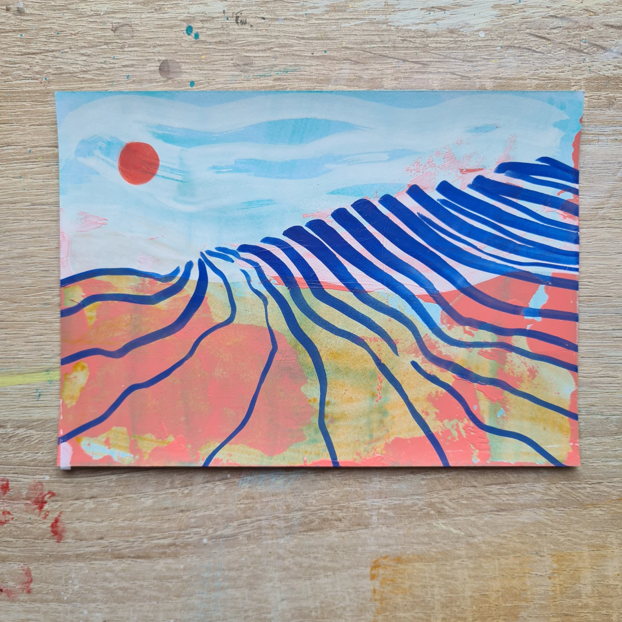 A6, Acrylic and Mixed Media