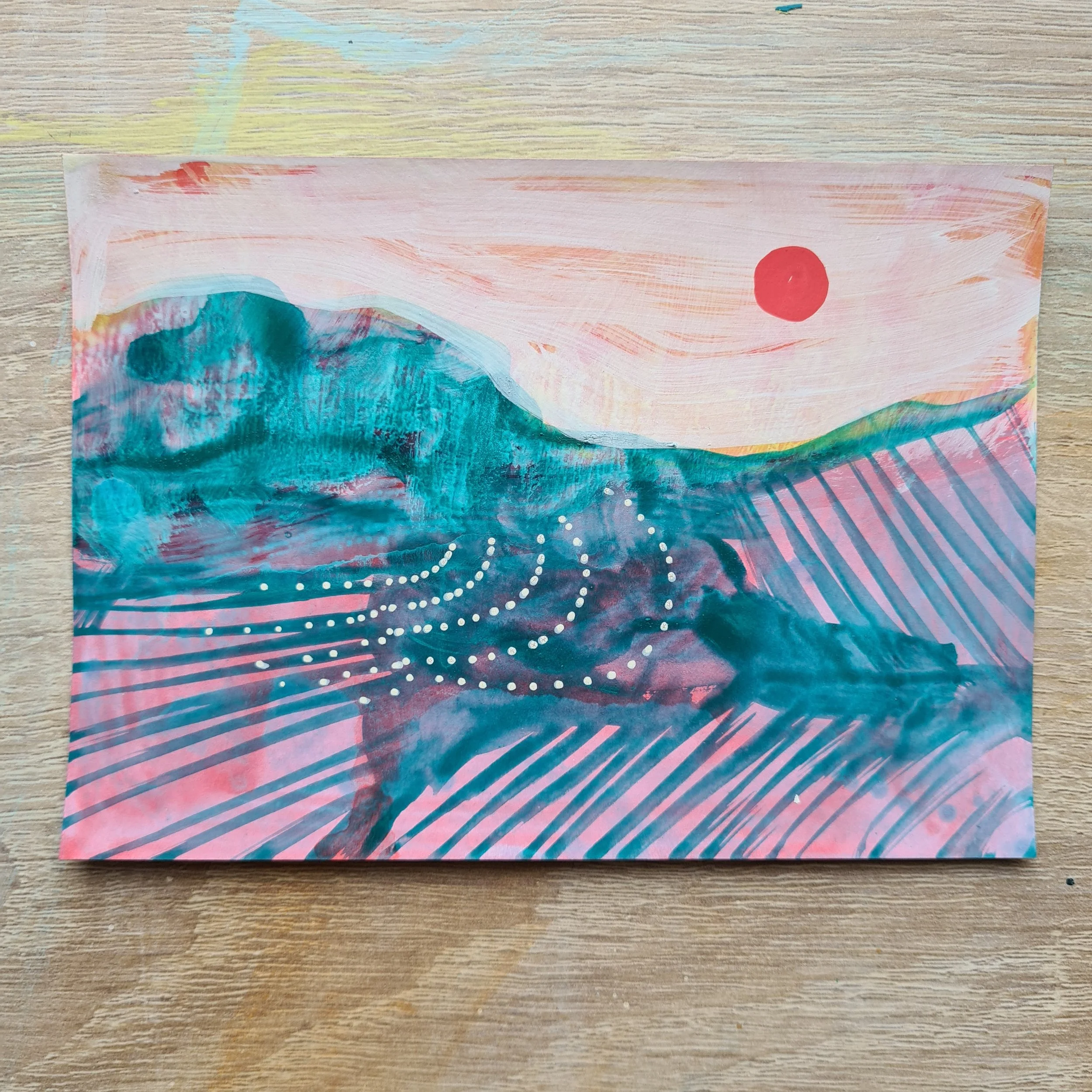 A6, Acrylic and Mixed Media