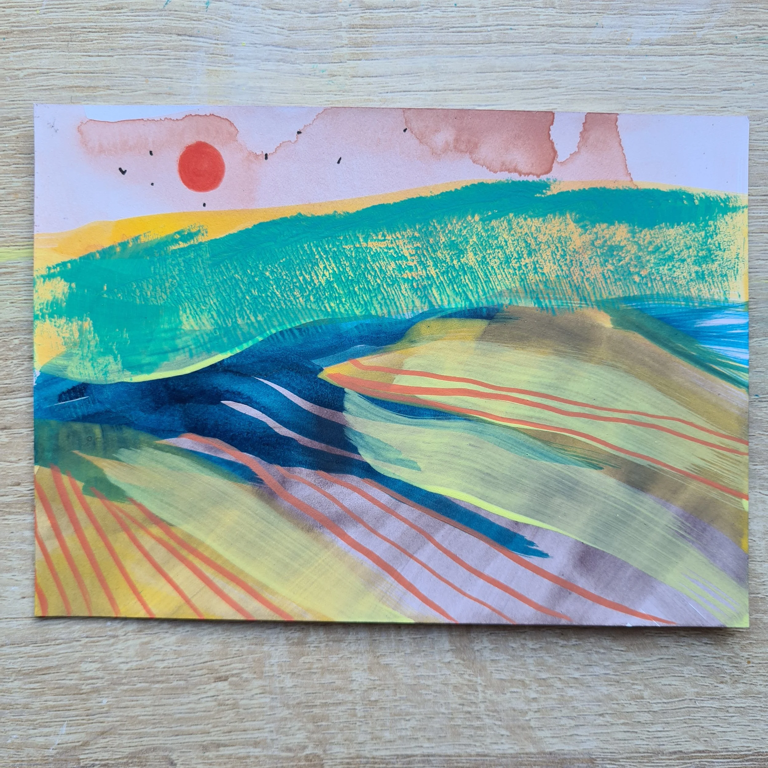 A6, Acrylic and Mixed Media