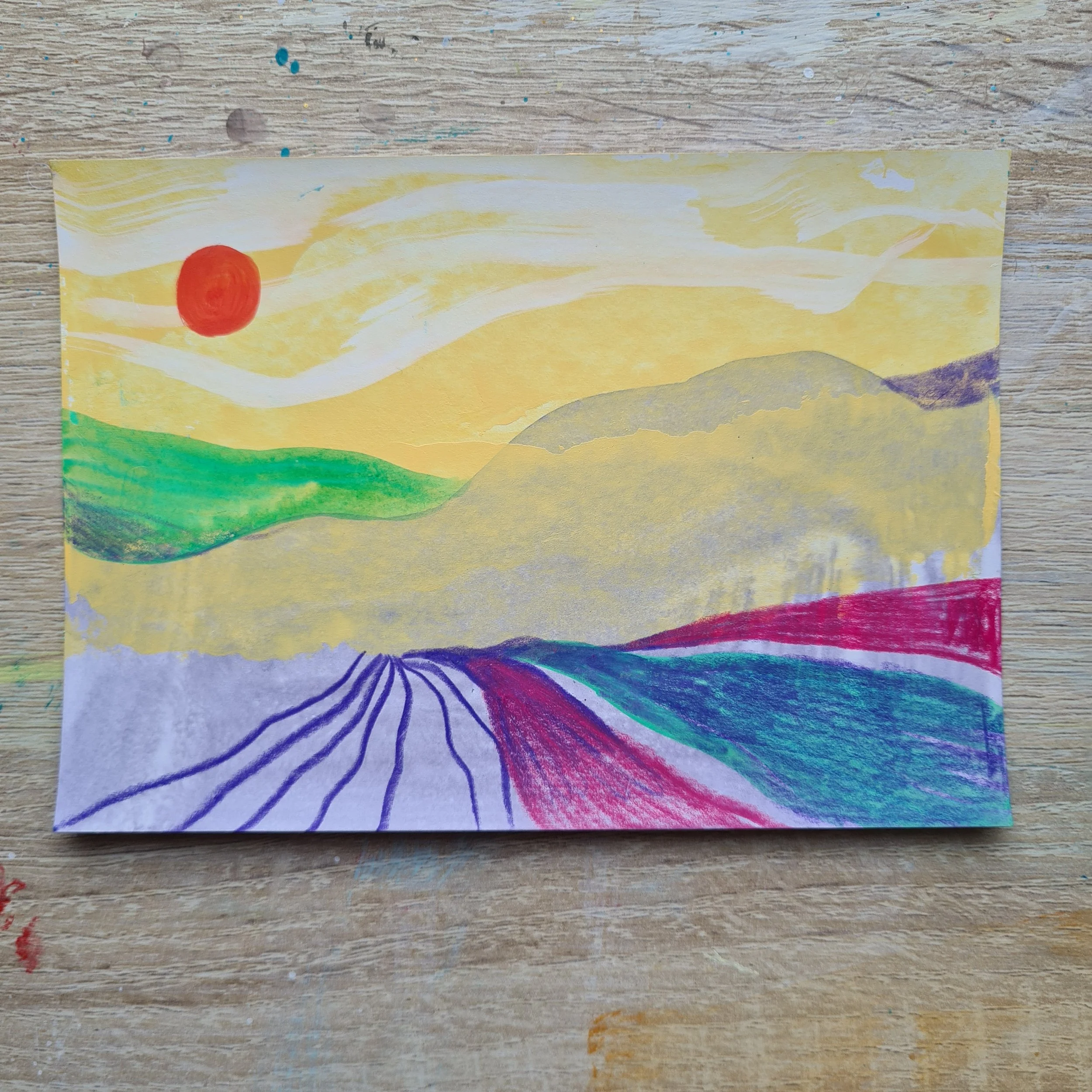 A6, Acrylic and Mixed Media