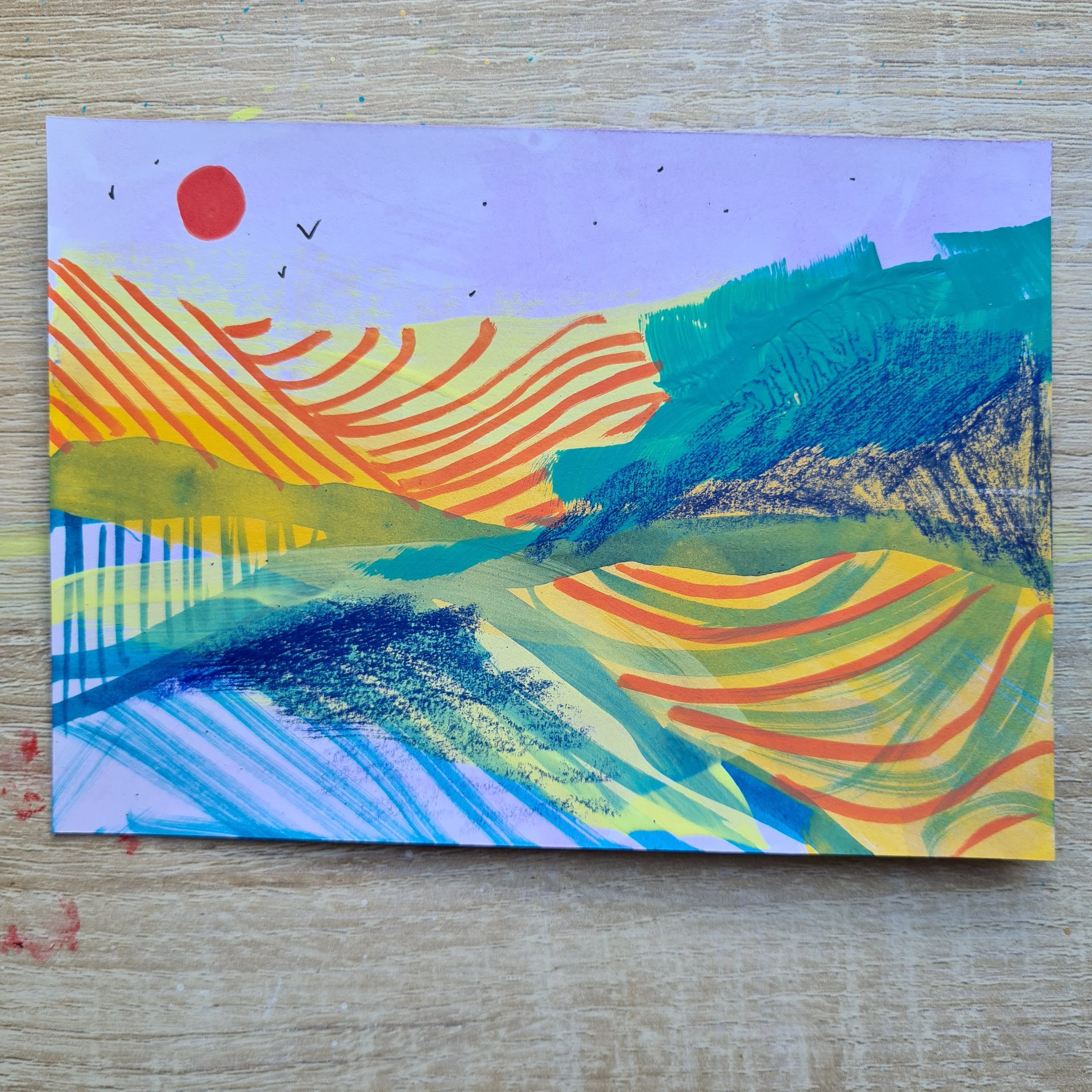 A6, Acrylic and Mixed Media