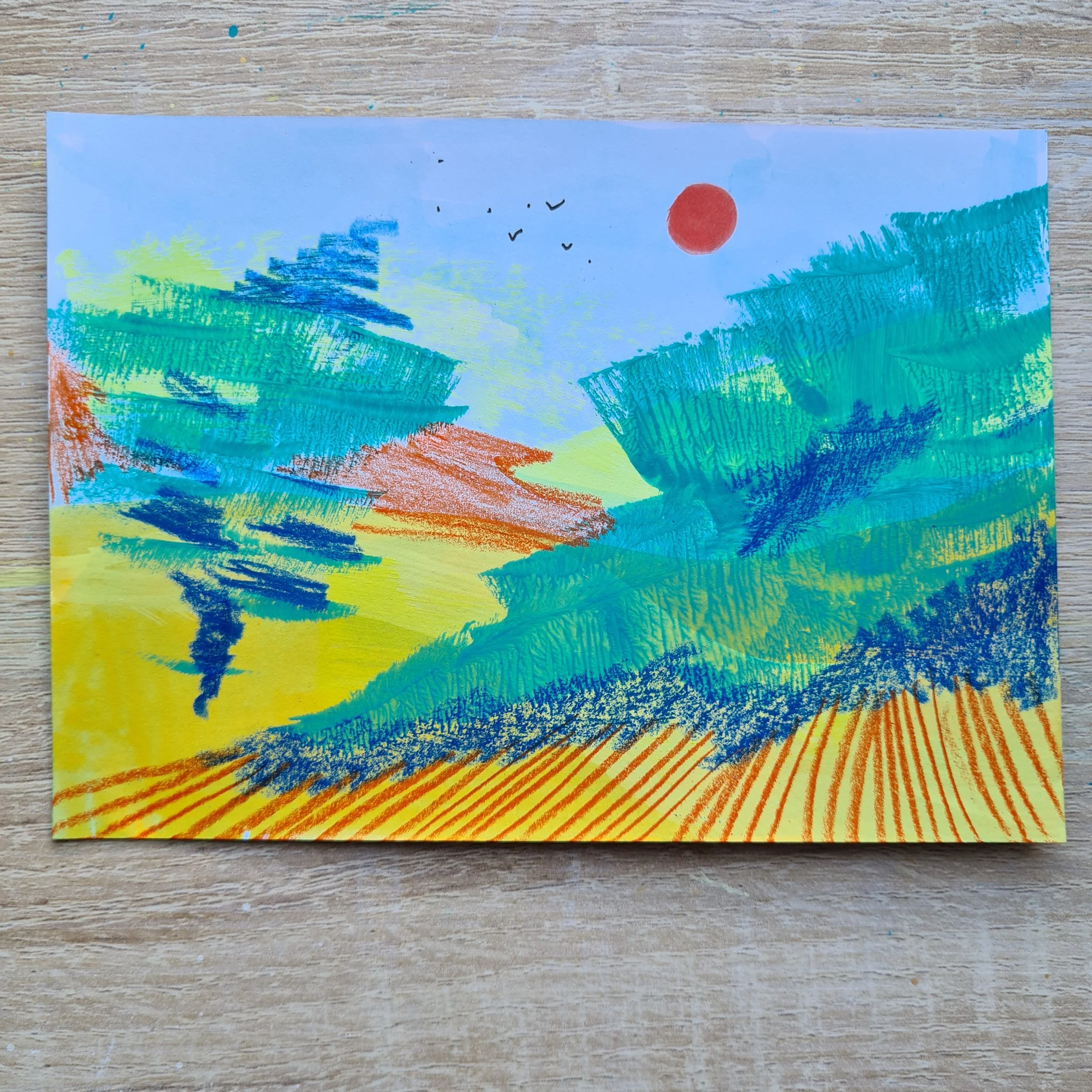 A6, Acrylic and Mixed Media