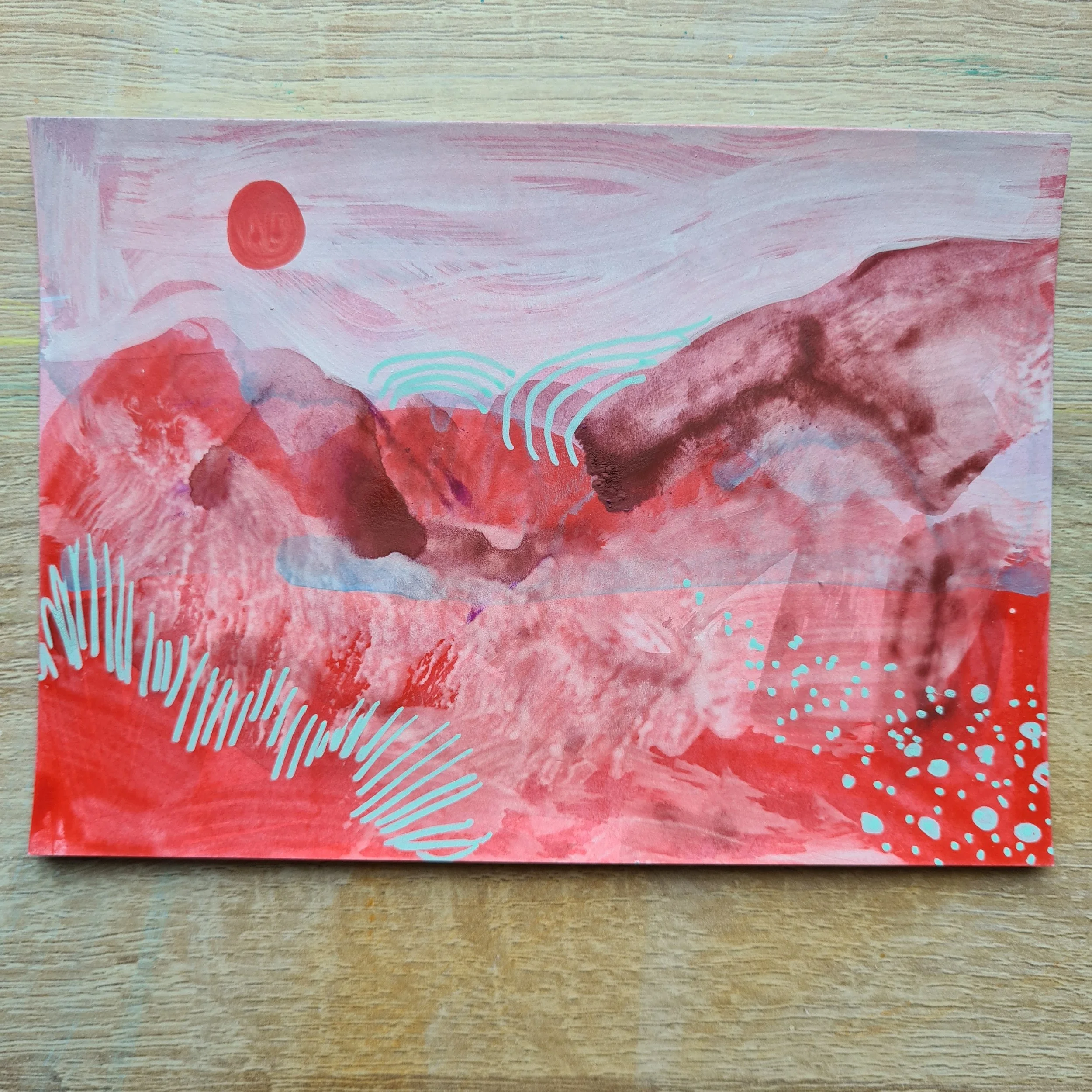 A6, Acrylic and Mixed Media