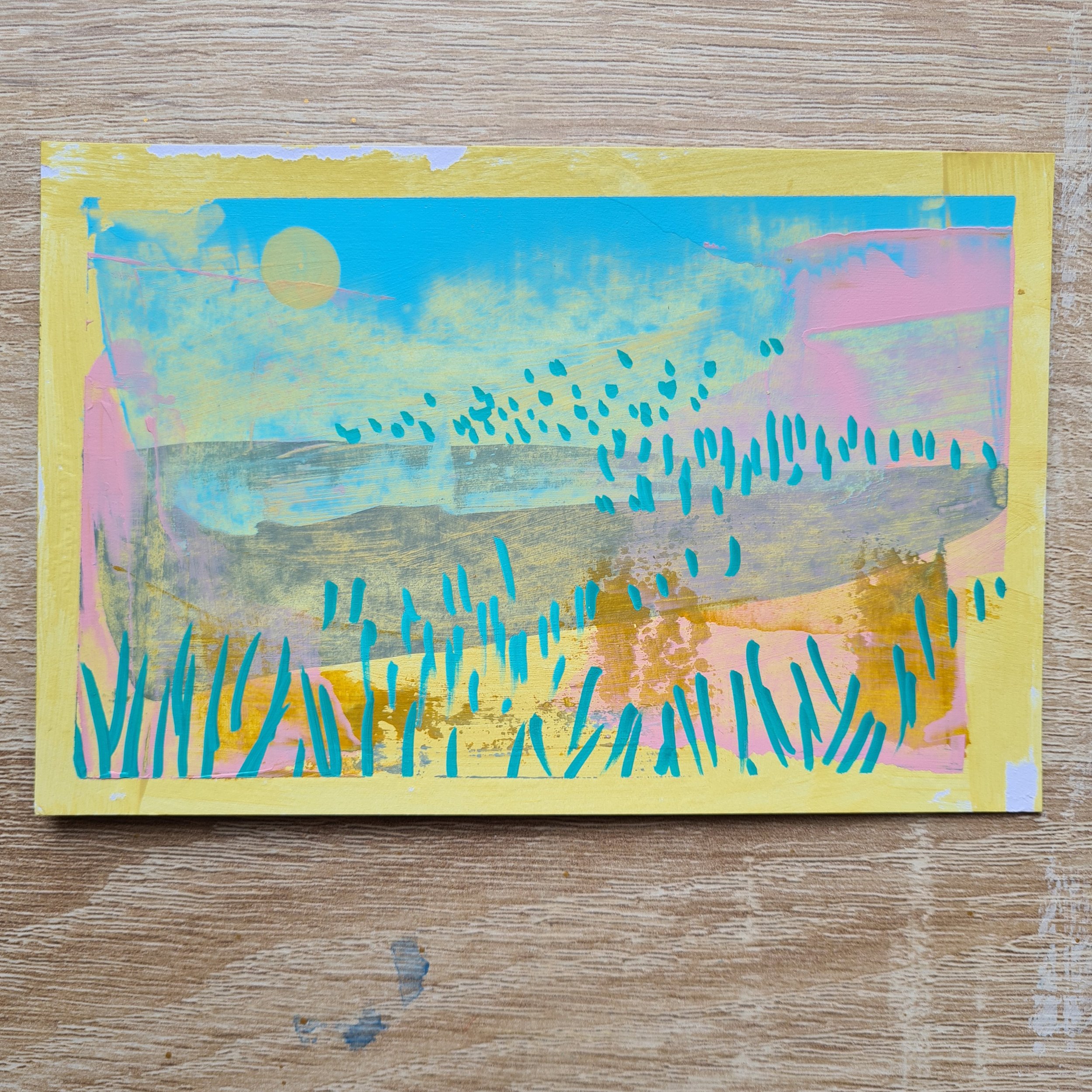 A6, Acrylic and Marker