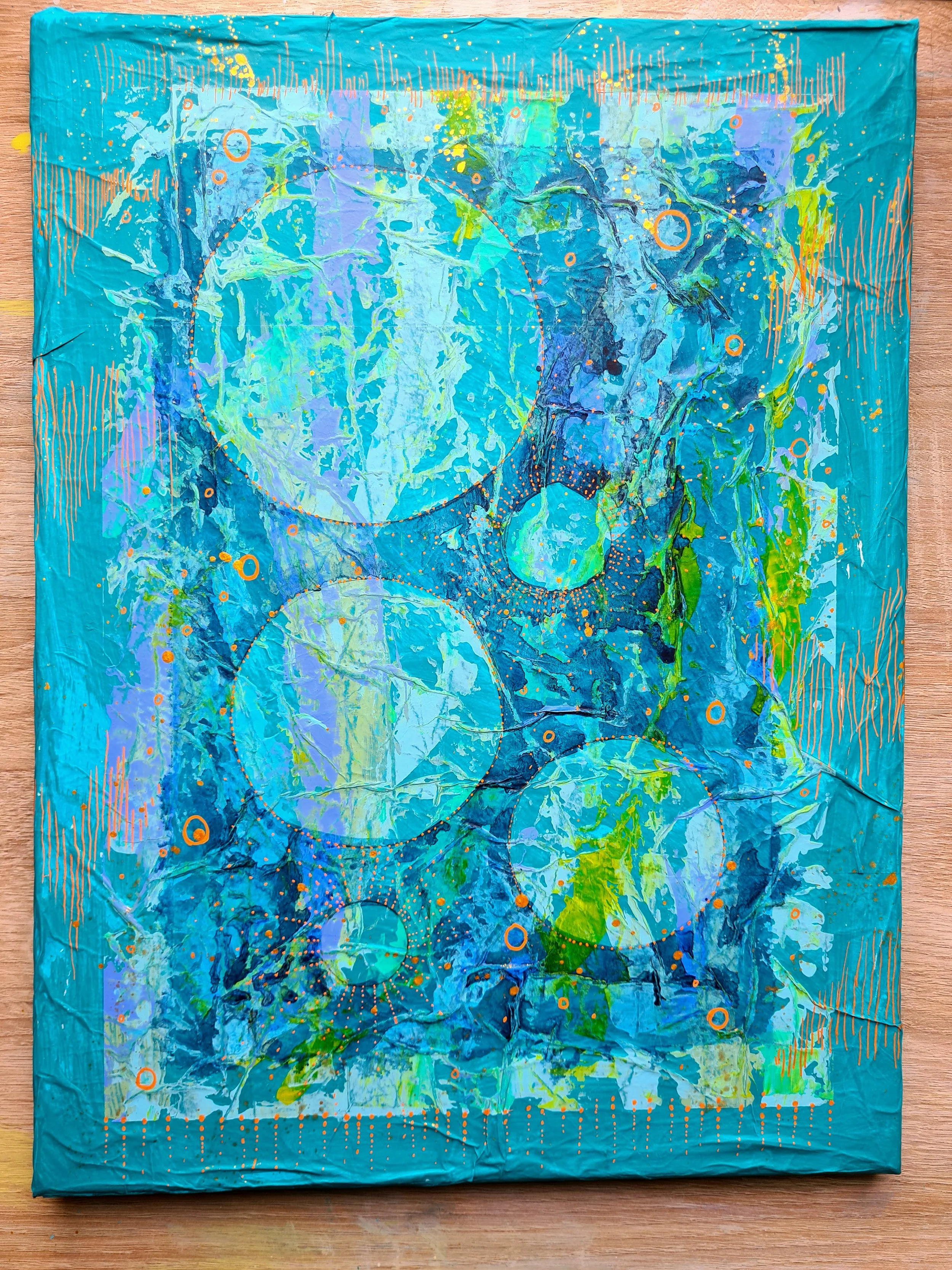 Haining 01, Acrylic and Mixed Media on stretched canvas, 30x40cm