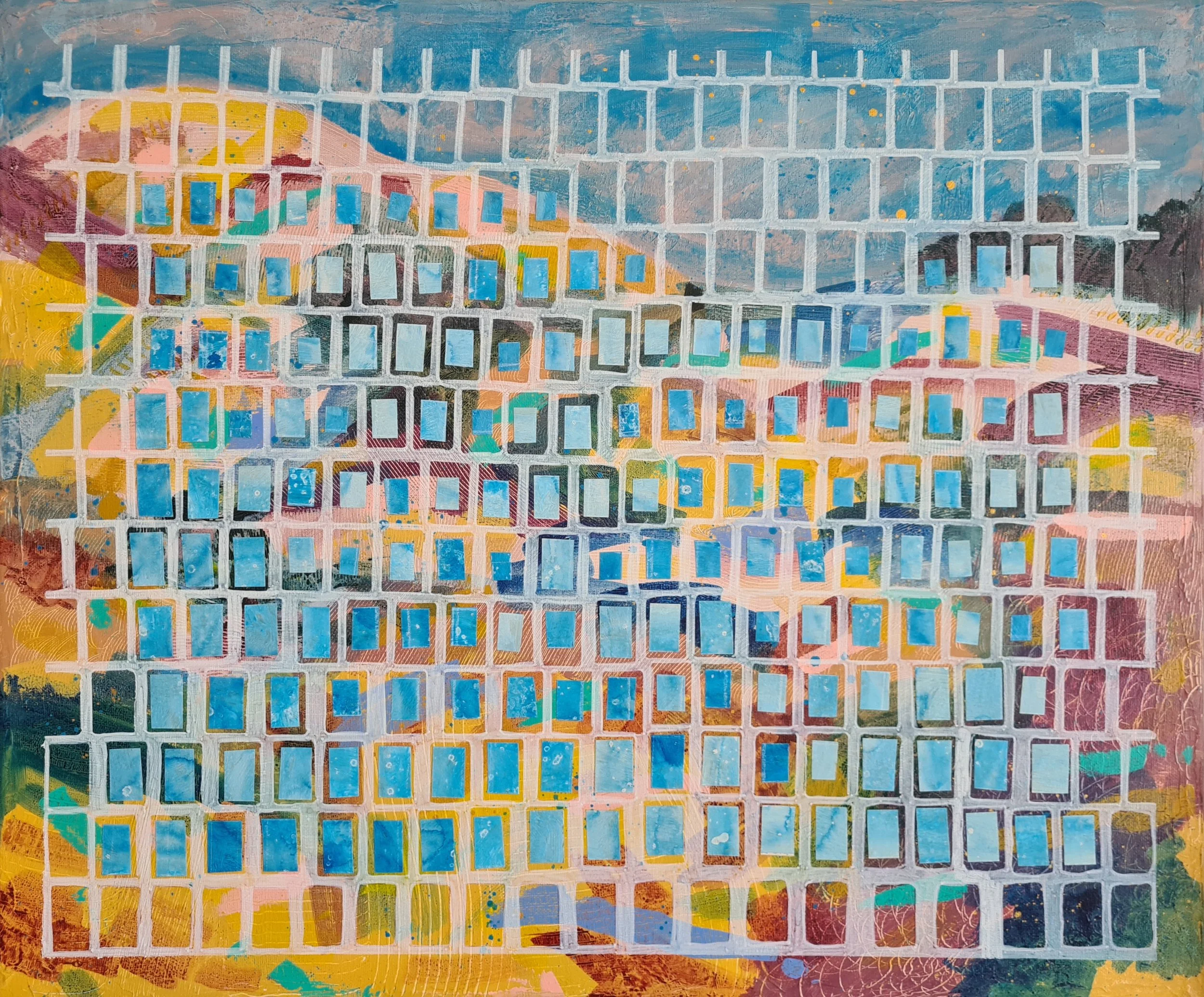 ReFramed 2025 01, 40x60cm, Acrylic and Mixed Media on Stretched Canvas
