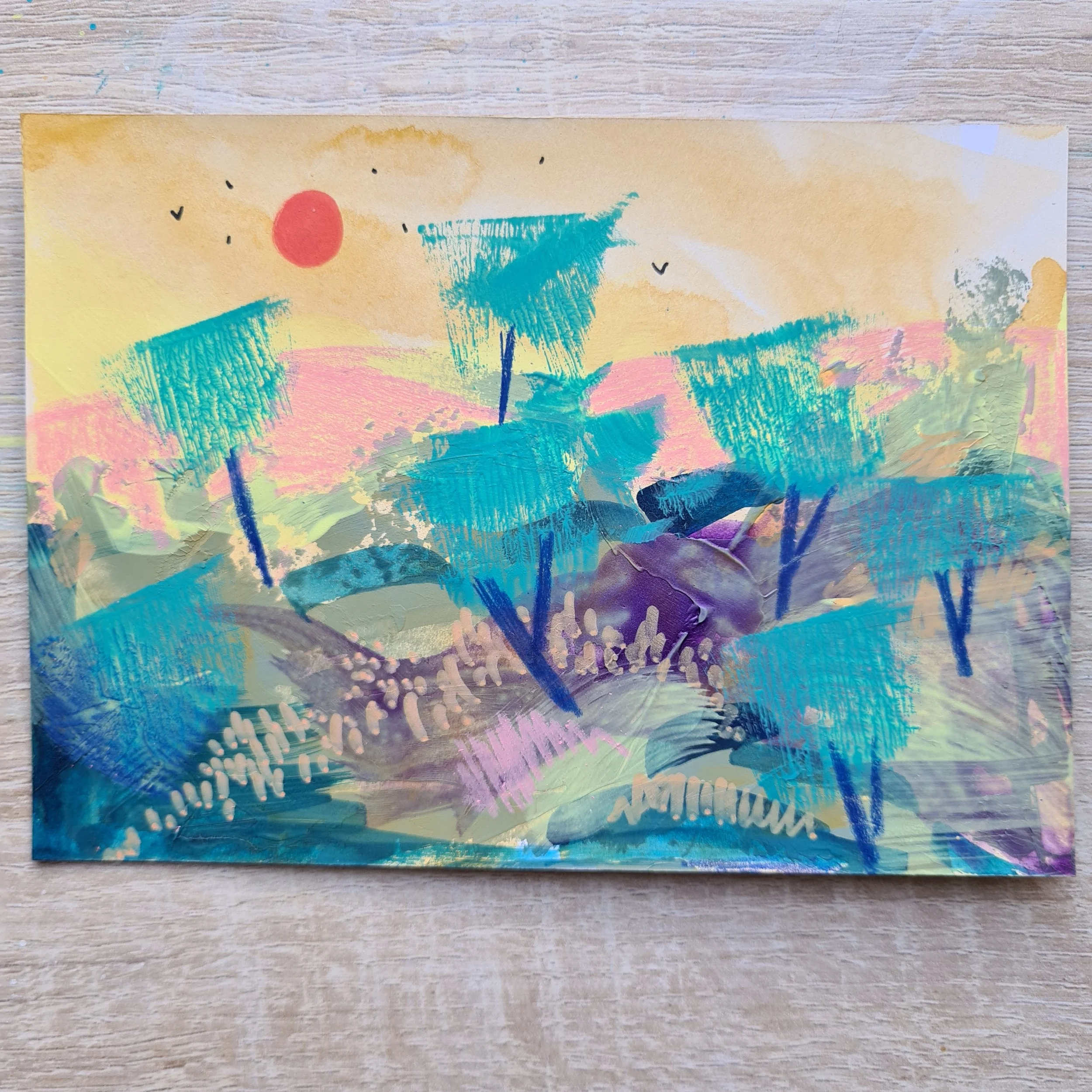 A6, Acrylic and Mixed Media