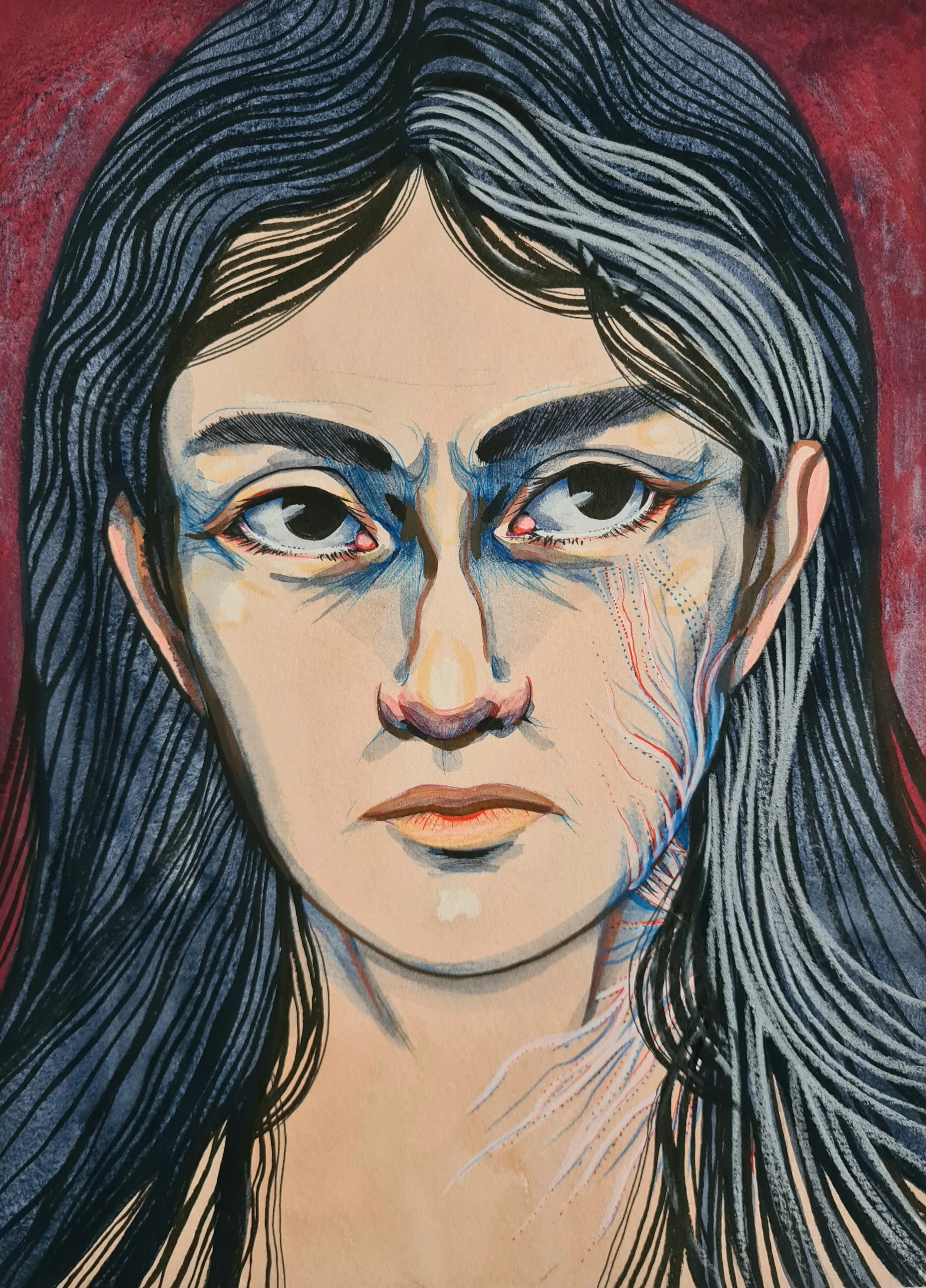 Afterwards, Watercolour and Mixed Media on Paper