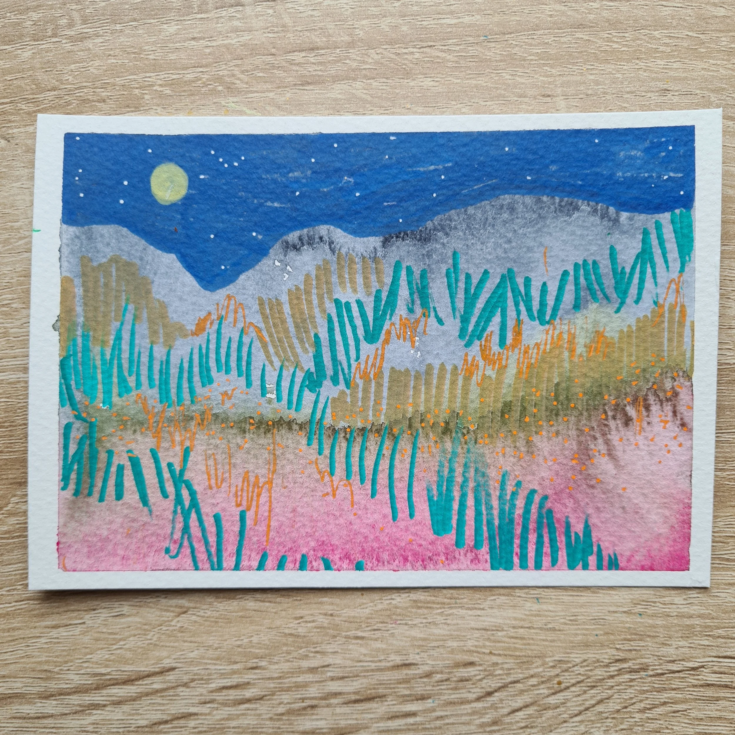 A6, Watercolour Mixed Media