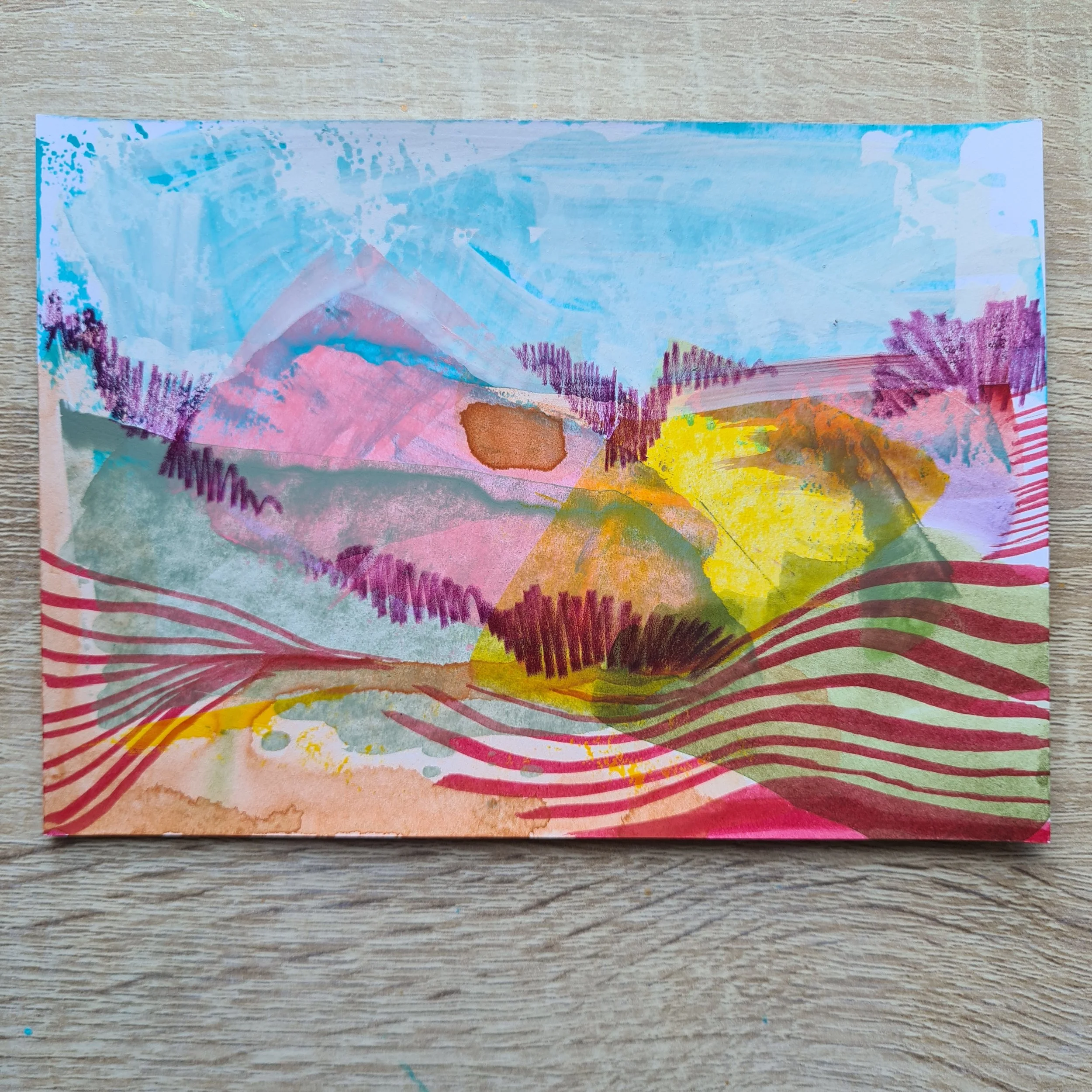 A6, Acrylic and Mixed Media