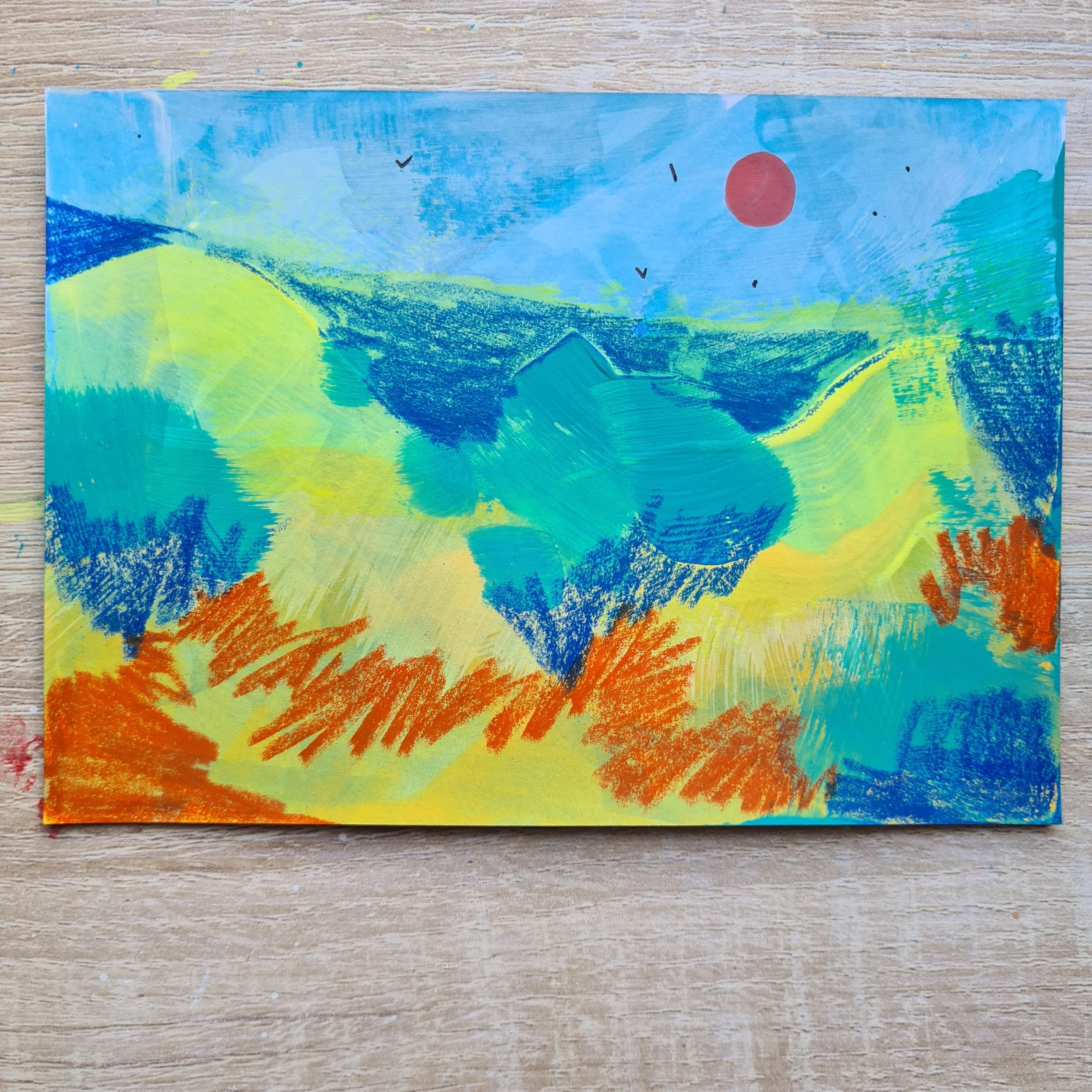 A6, Acrylic and Mixed Media