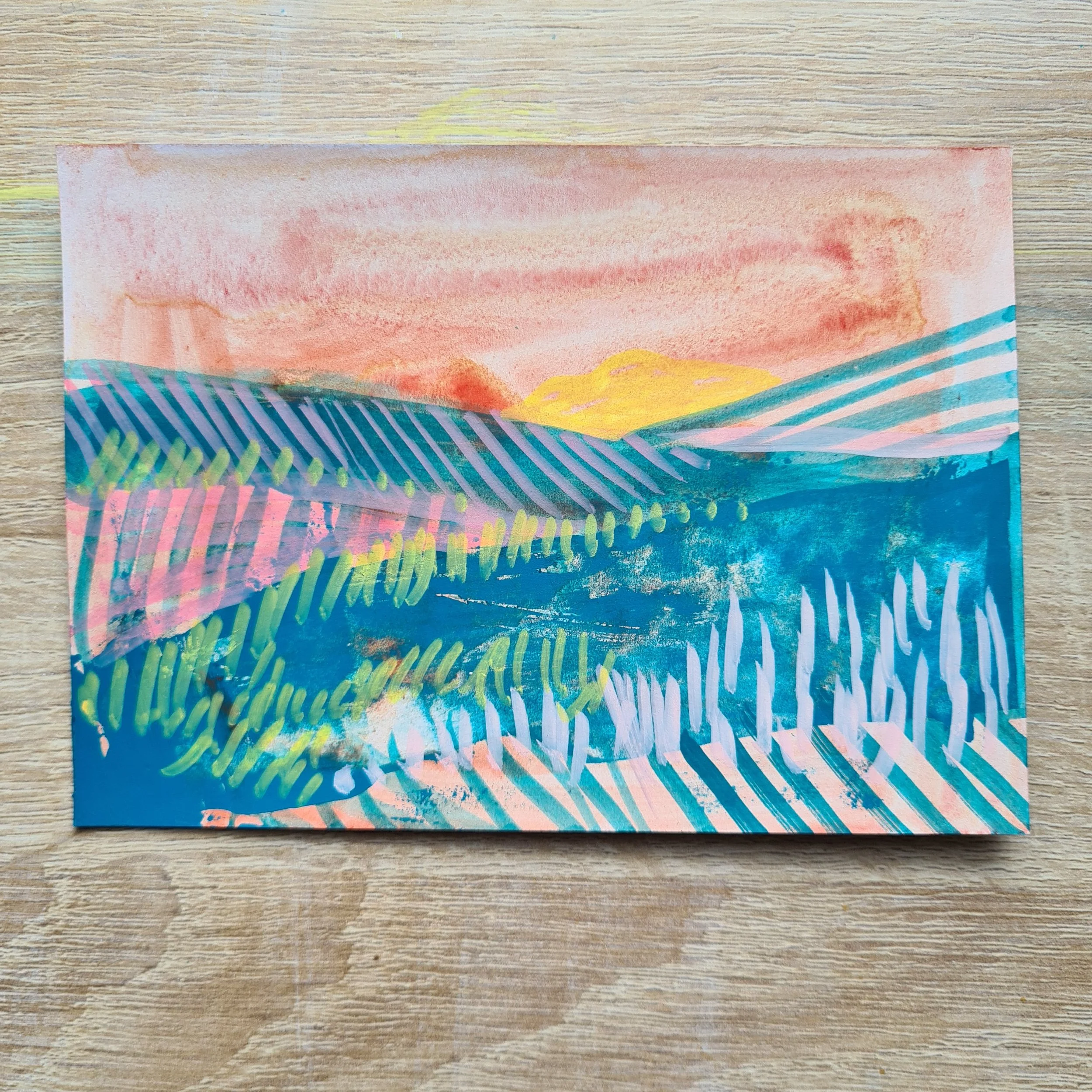 A6, Acrylic and Mixed Media