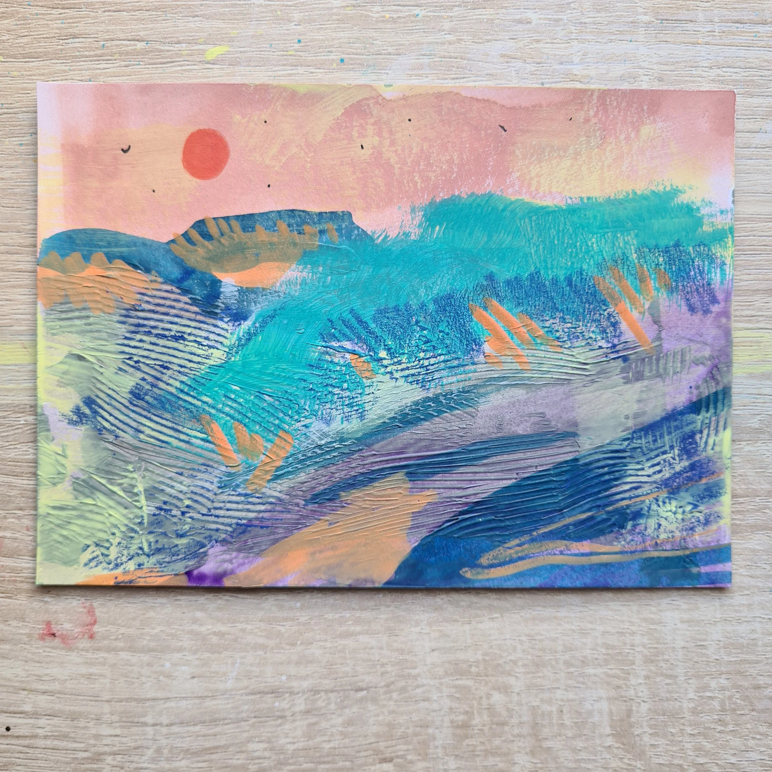 A6, Acrylic and Mixed Media