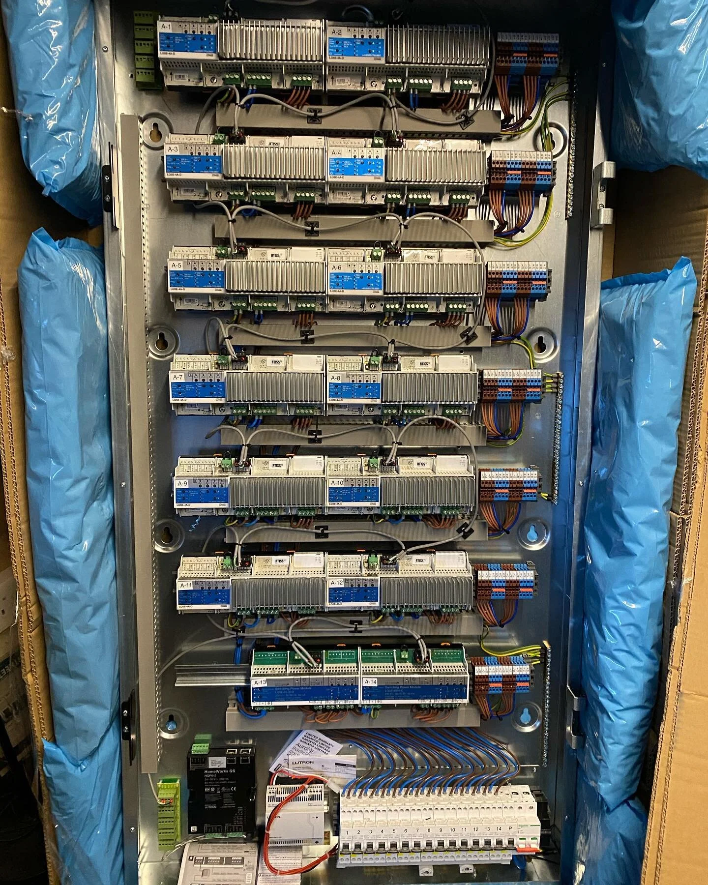 Lurton panel by Future Automation ready for customers install. #smarthome #lutron