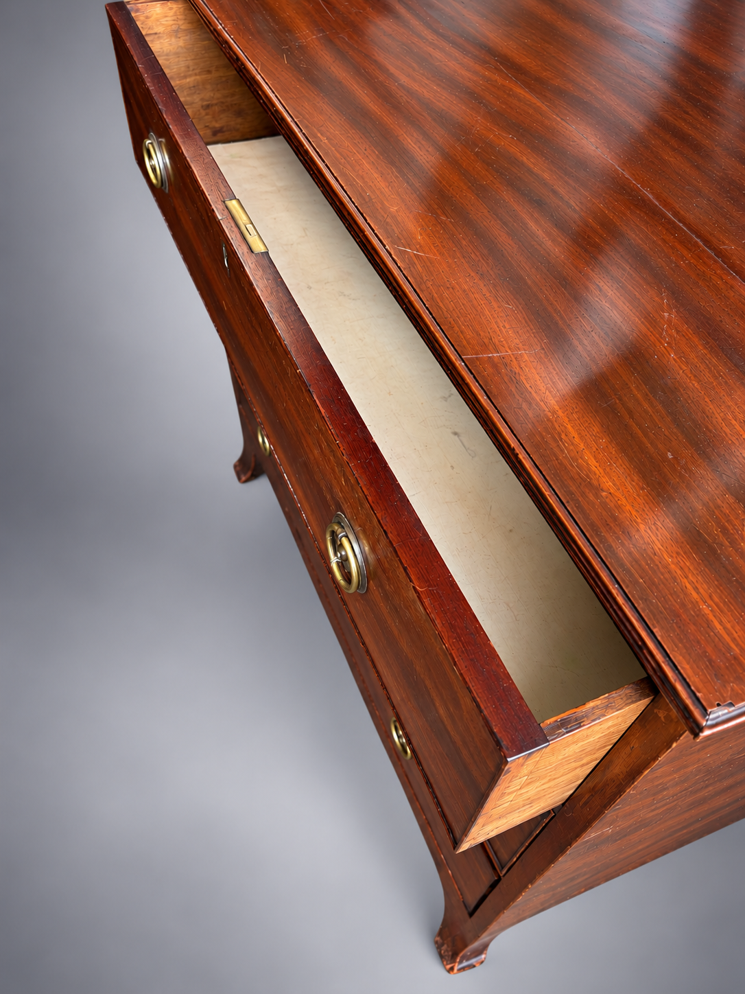Antique Mahogany Dresser with Open Drawer.png