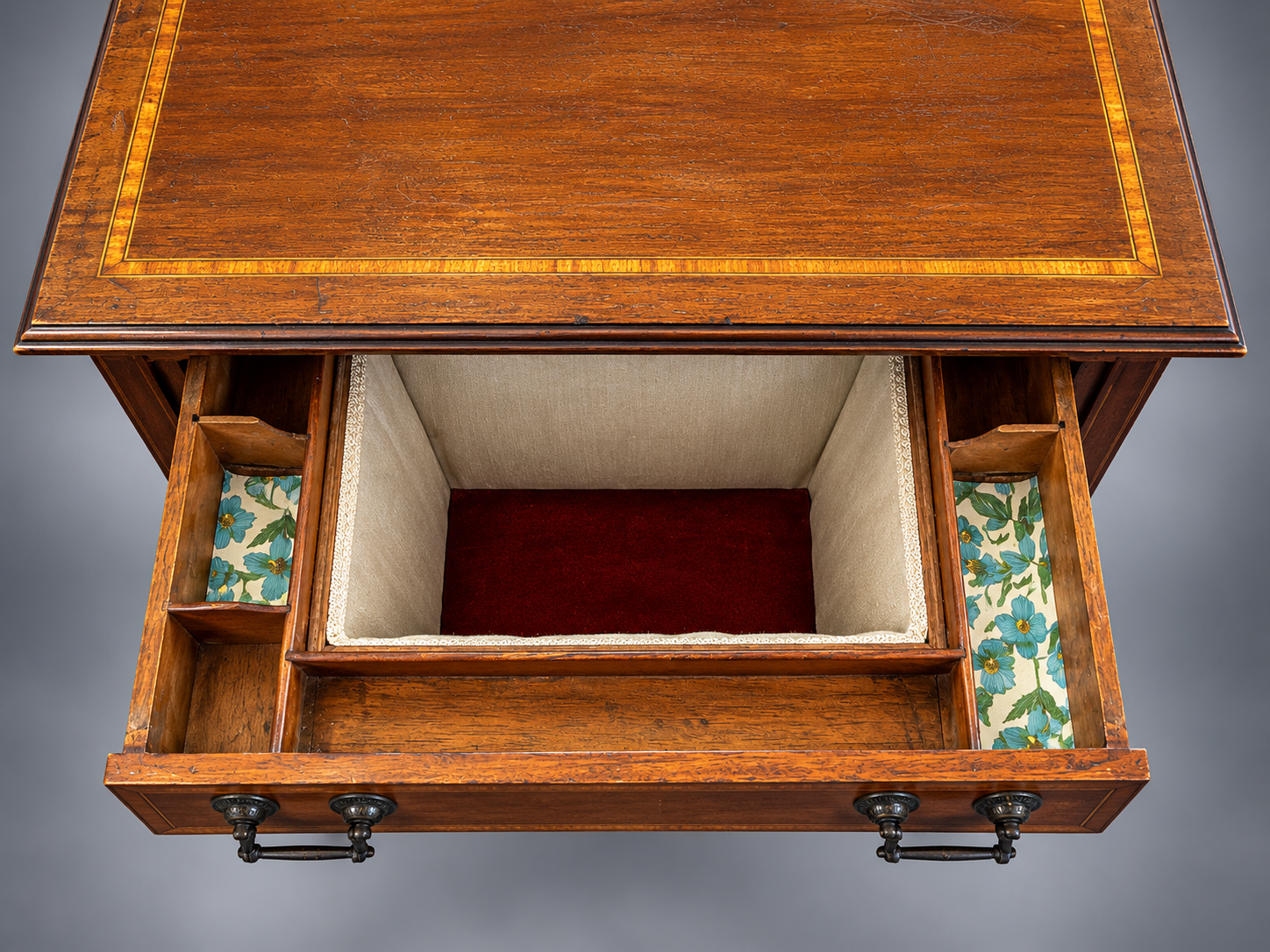 Antique Inlaid Desk with Open Compartments.png