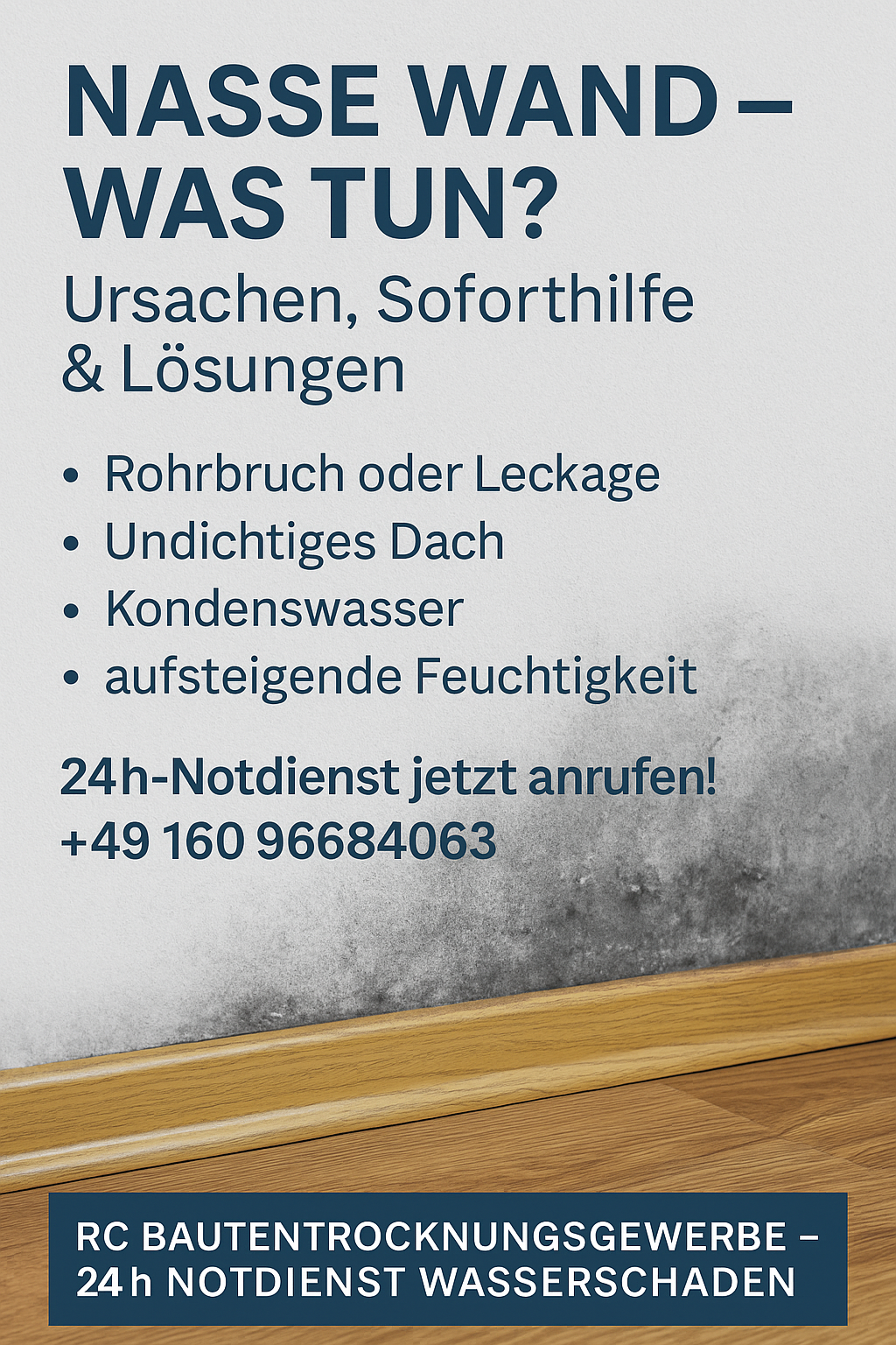 ALT optimizat (ex.: Nasse Wand nach Wasserschaden in Rosenheim – professionelle Wandtrocknung